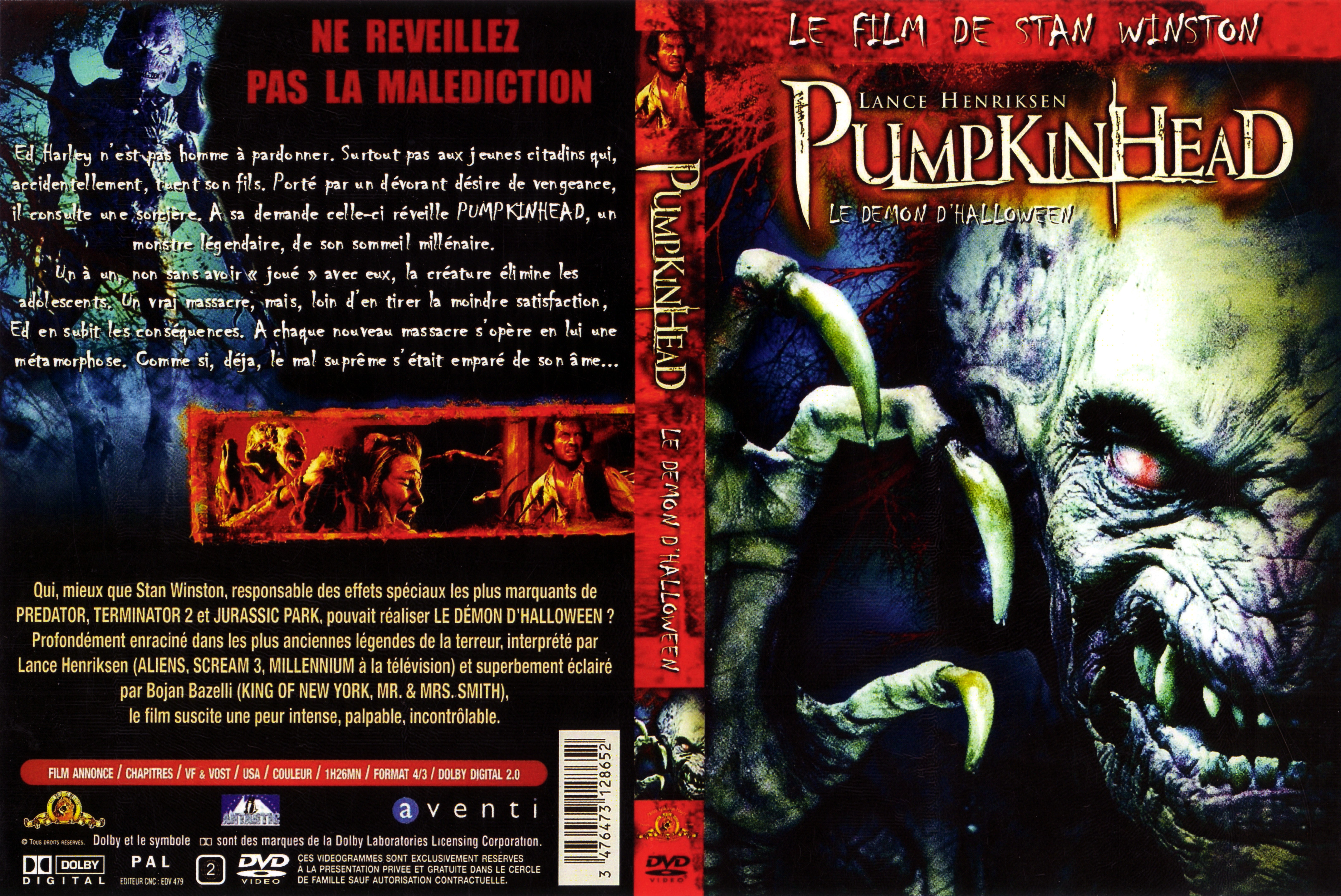 Jaquette DVD Pumpkinhead (1988) v2