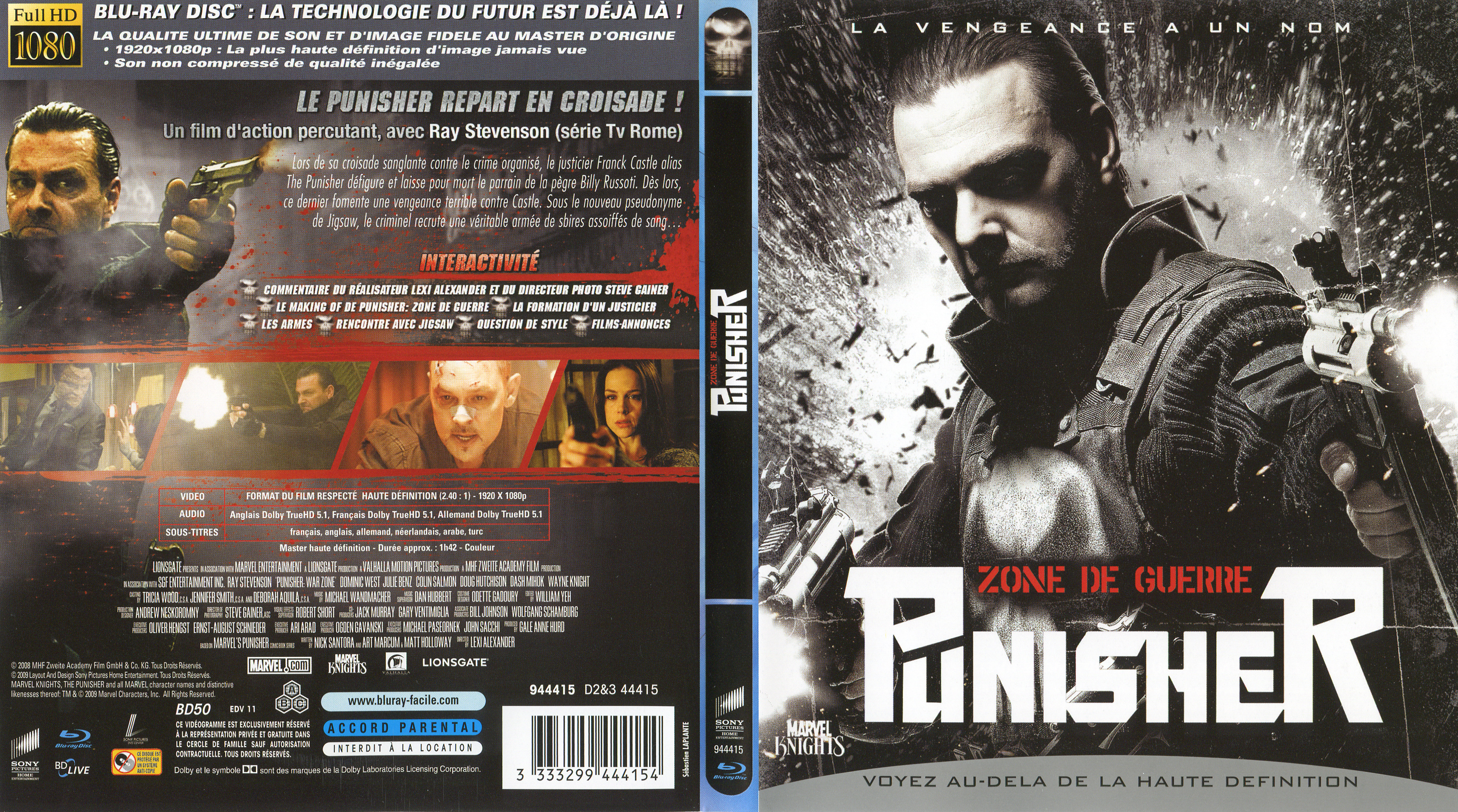 Jaquette DVD Punisher Zone de guerre (BLU-RAY)