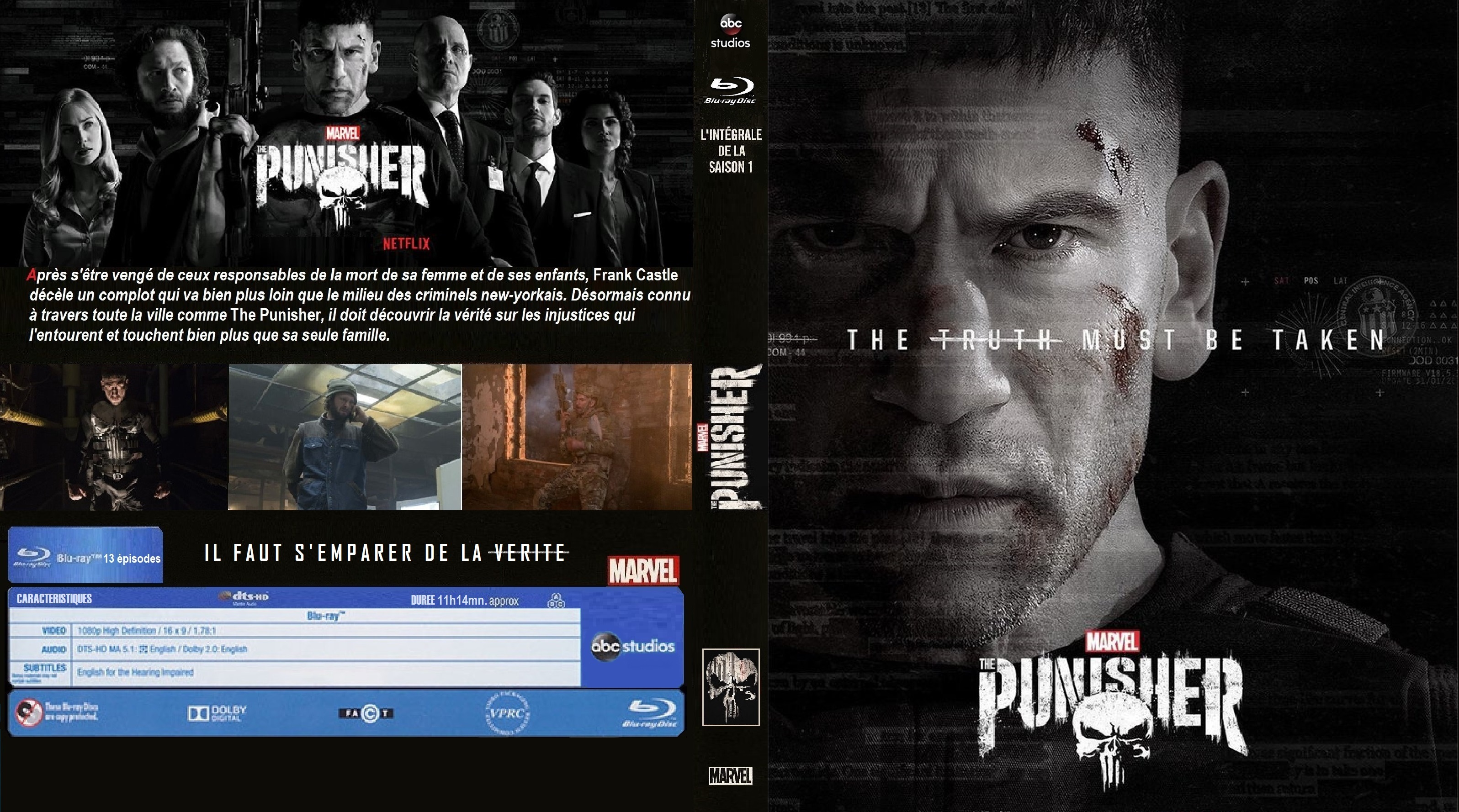 Jaquette DVD Punisher saison 1 custom (BLU-RAY)