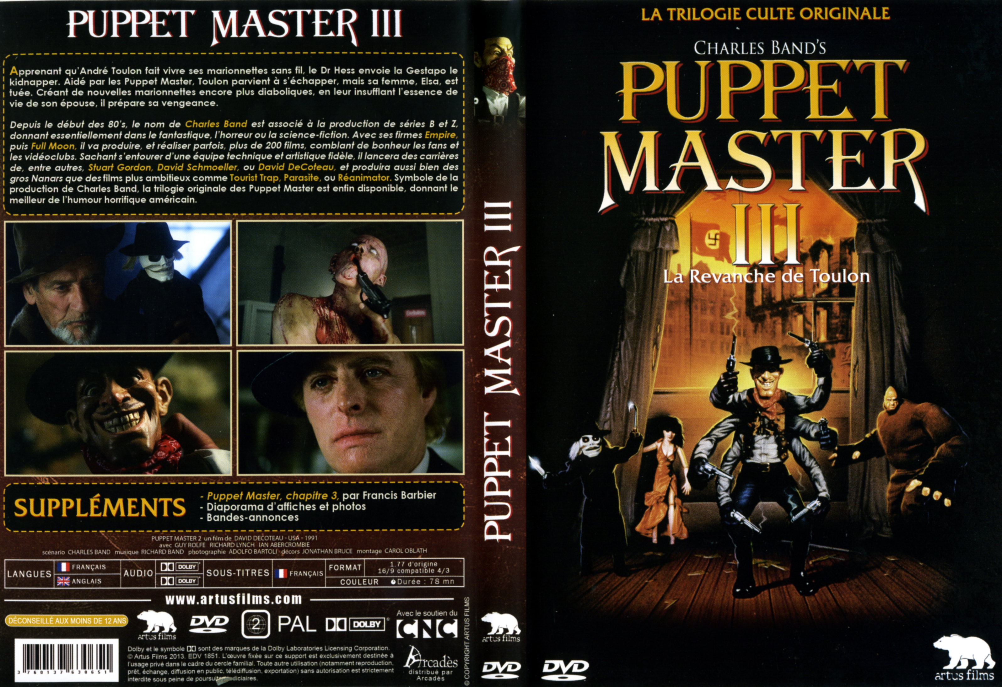 Jaquette DVD Puppet Master III La revanche de Toulon