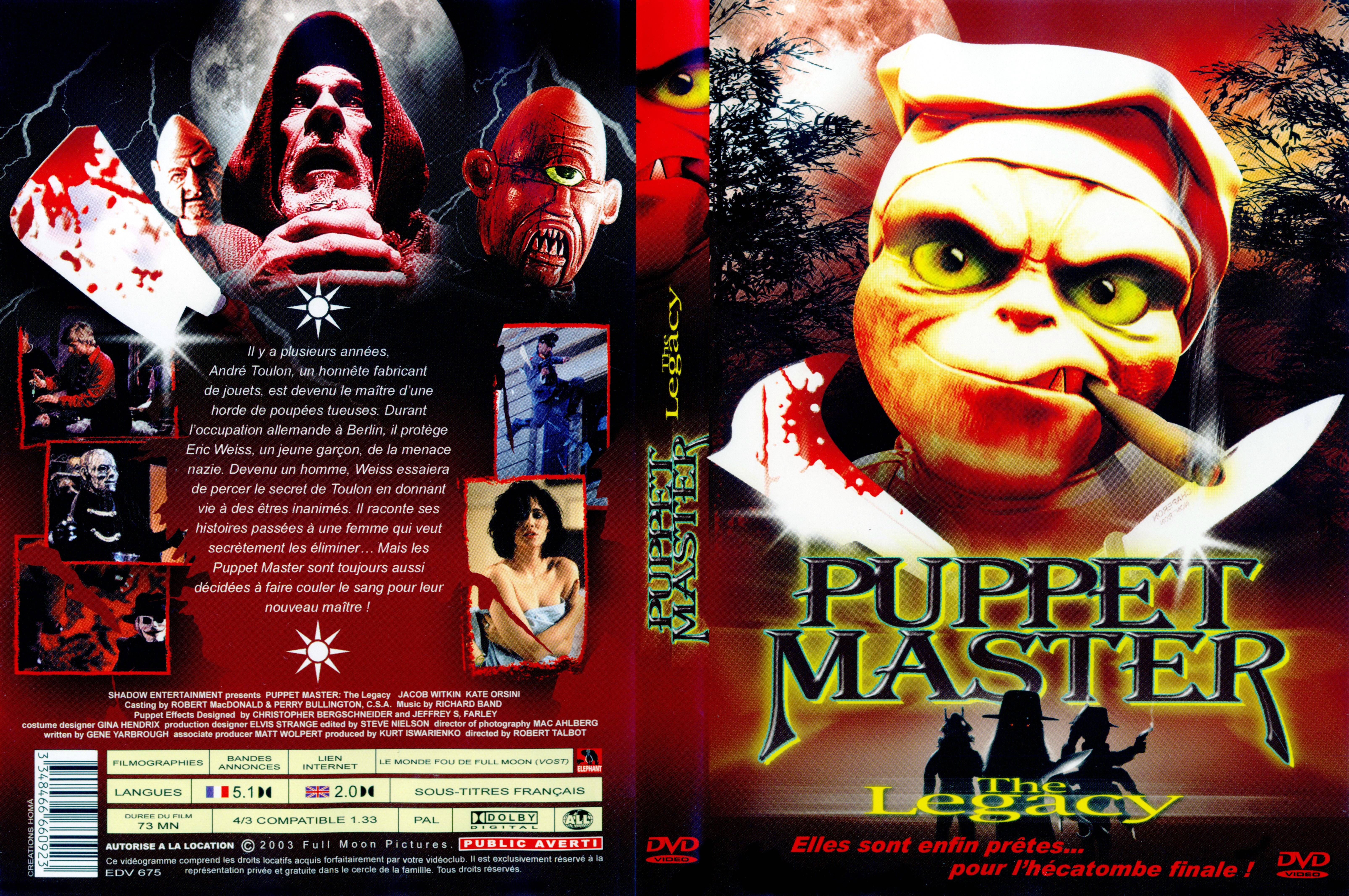 Jaquette DVD Puppet Master The legacy