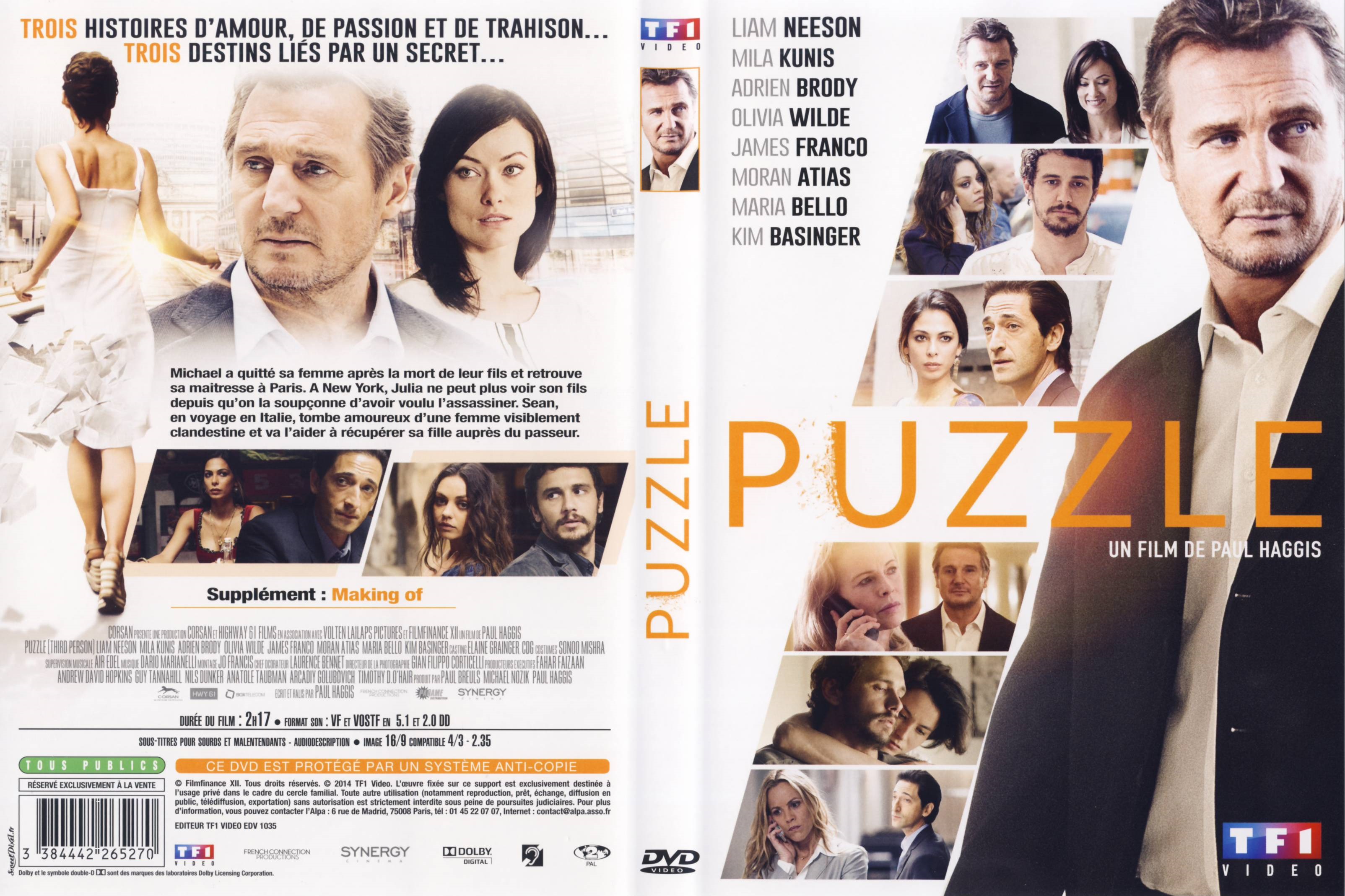 Jaquette DVD Puzzle (2014)