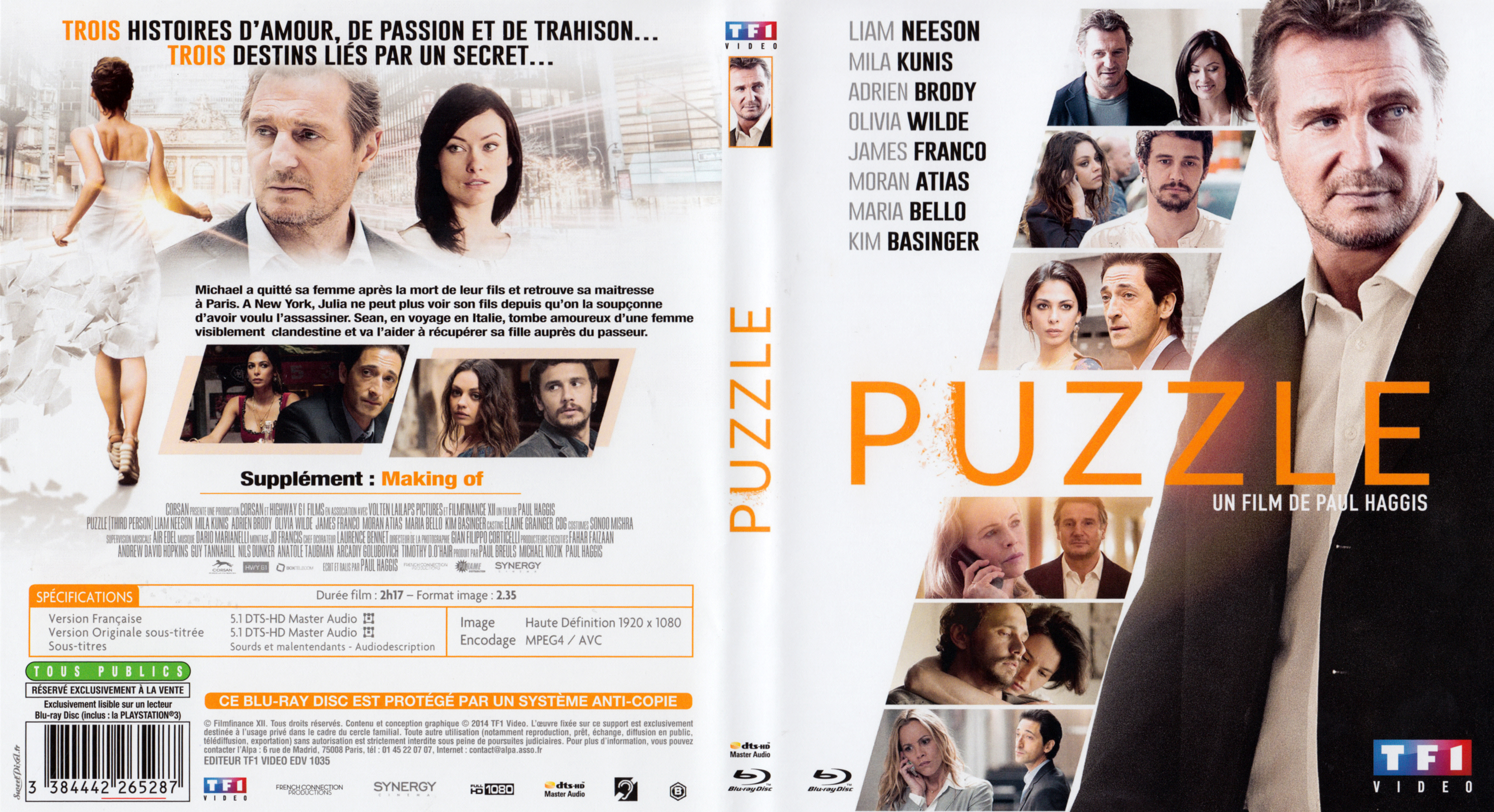 Jaquette DVD Puzzle (2014) (BLU-RAY)