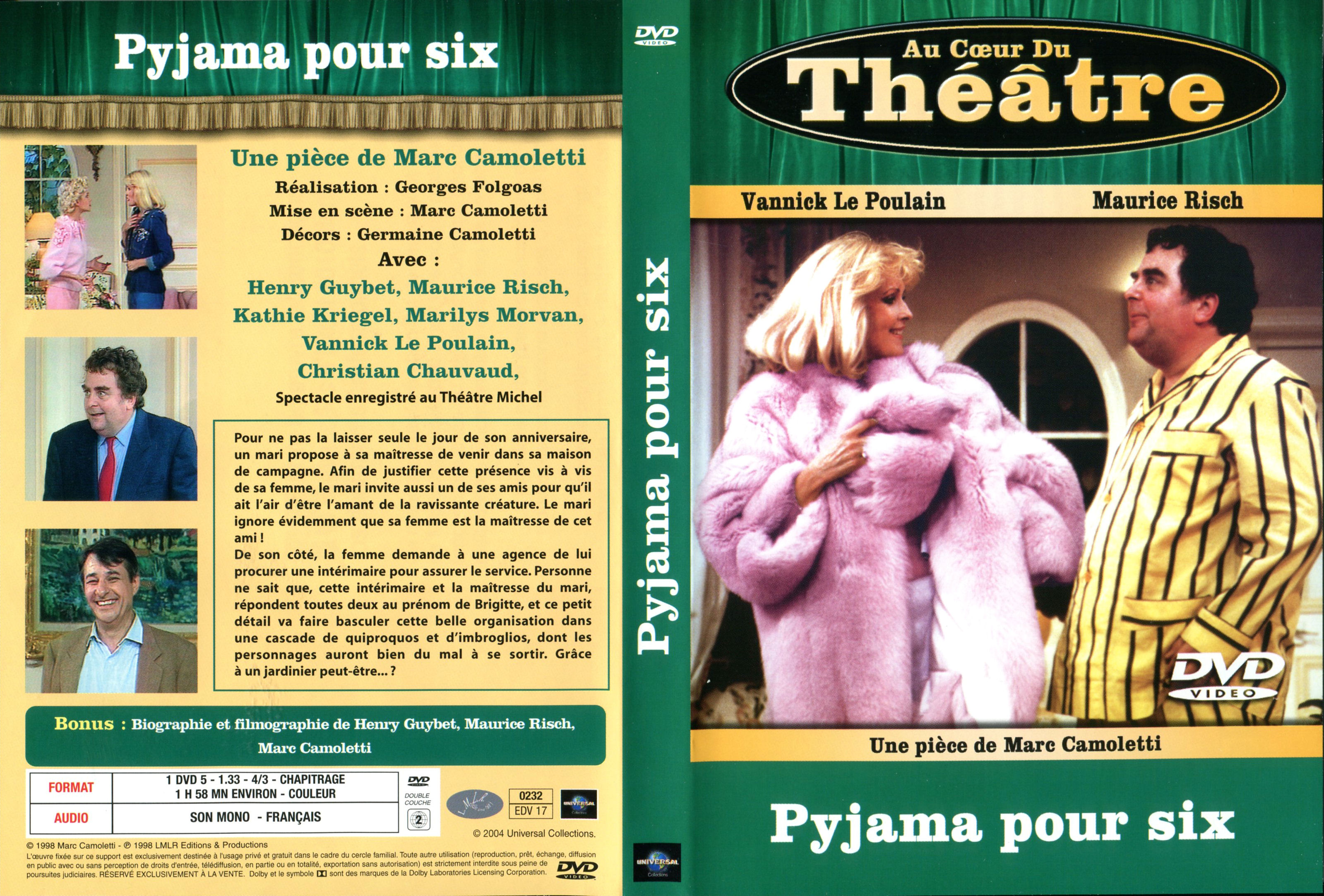 Jaquette DVD Pyjama pour six