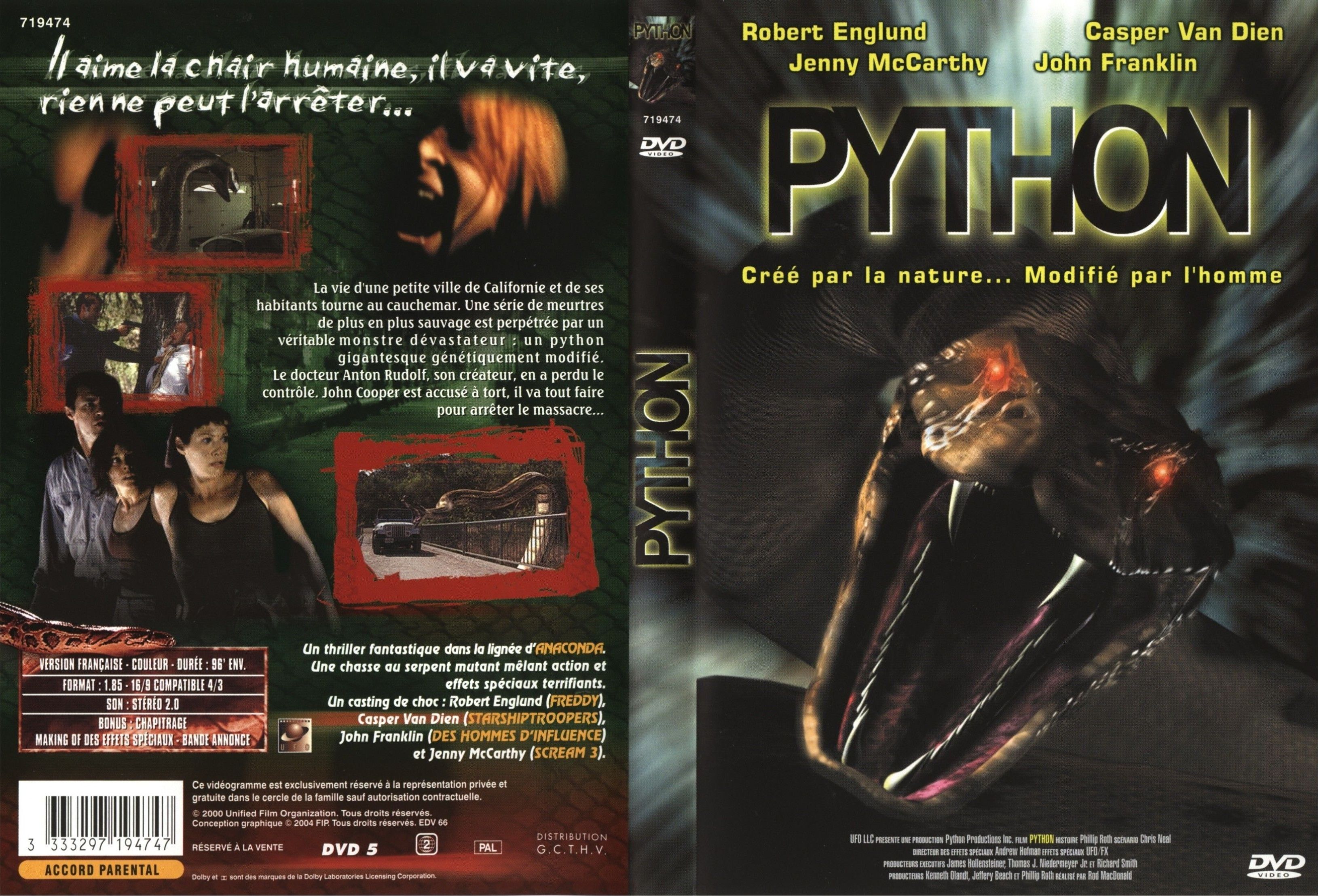 Jaquette DVD Python