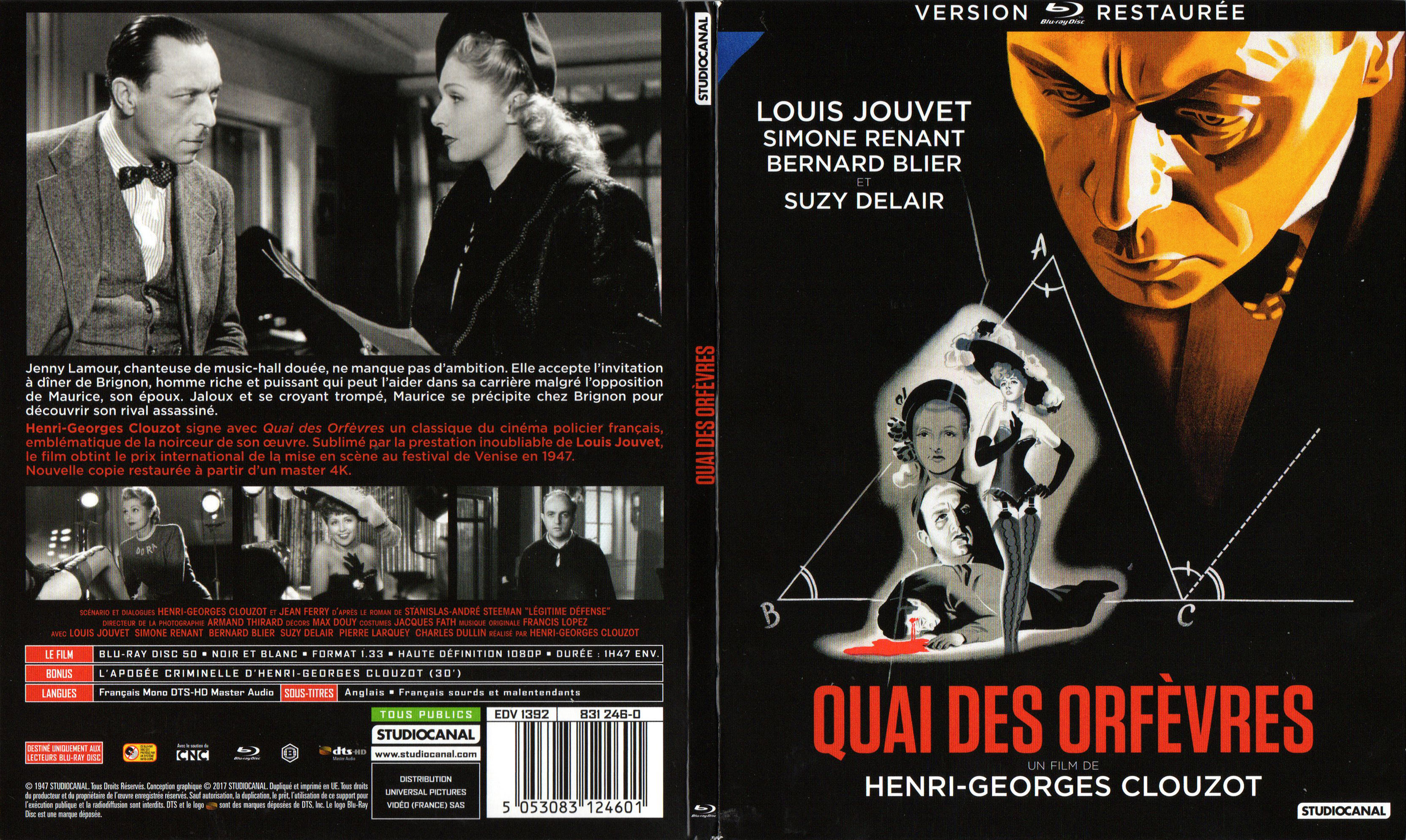 Jaquette DVD Quai des orfevres (BLU-RAY)
