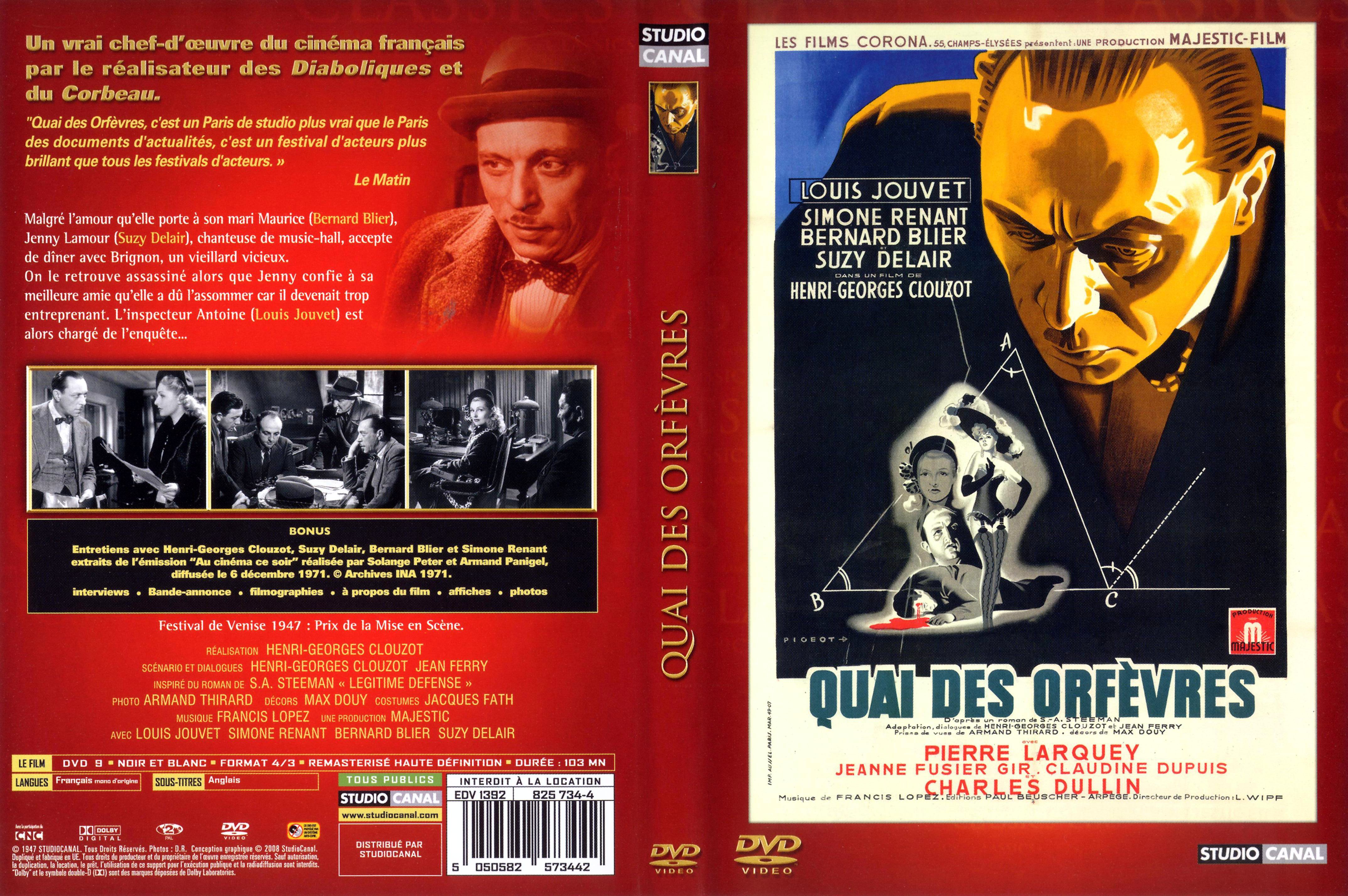 Jaquette DVD Quai des orfevres v2