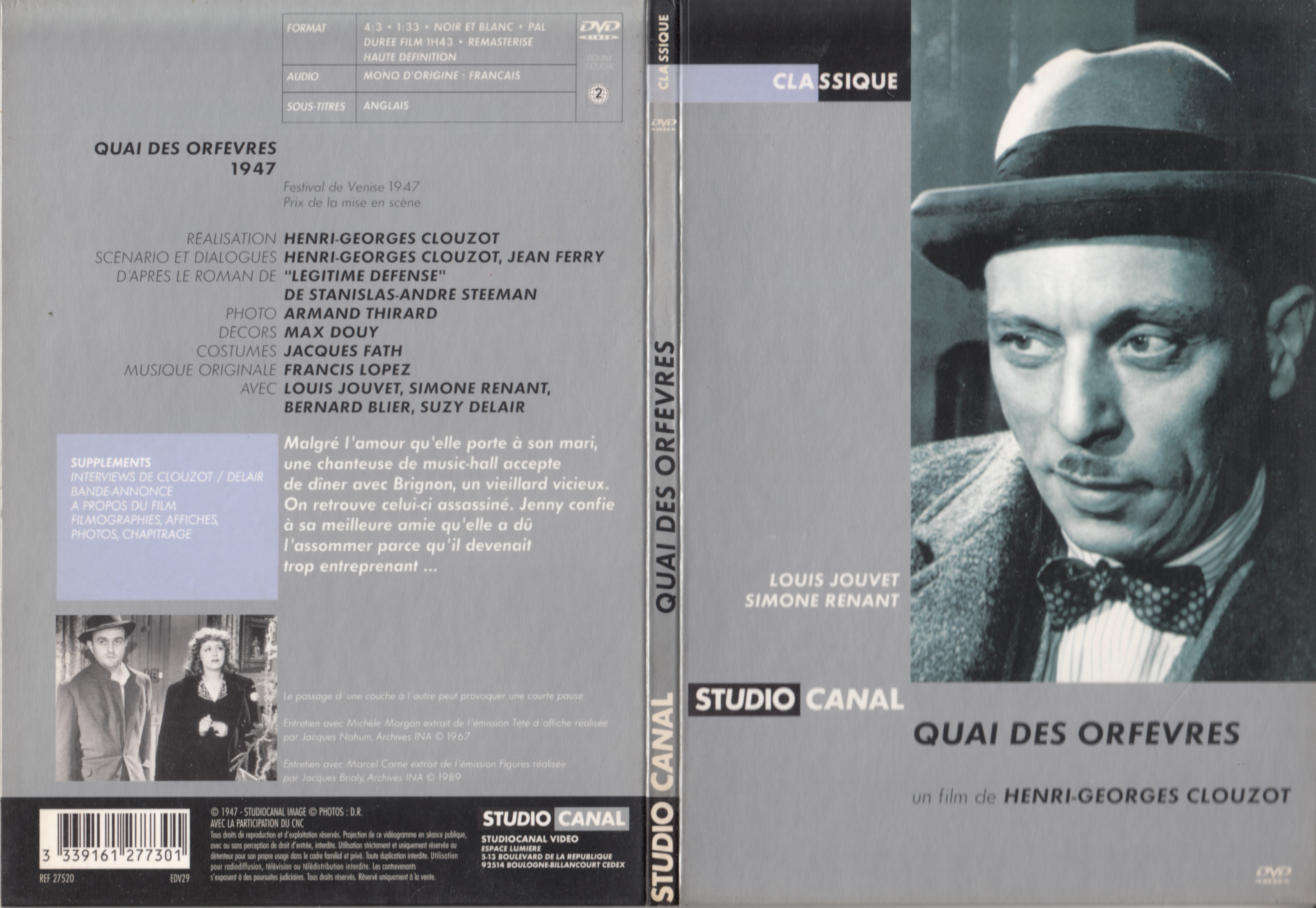 Jaquette DVD Quai des orfvres v4