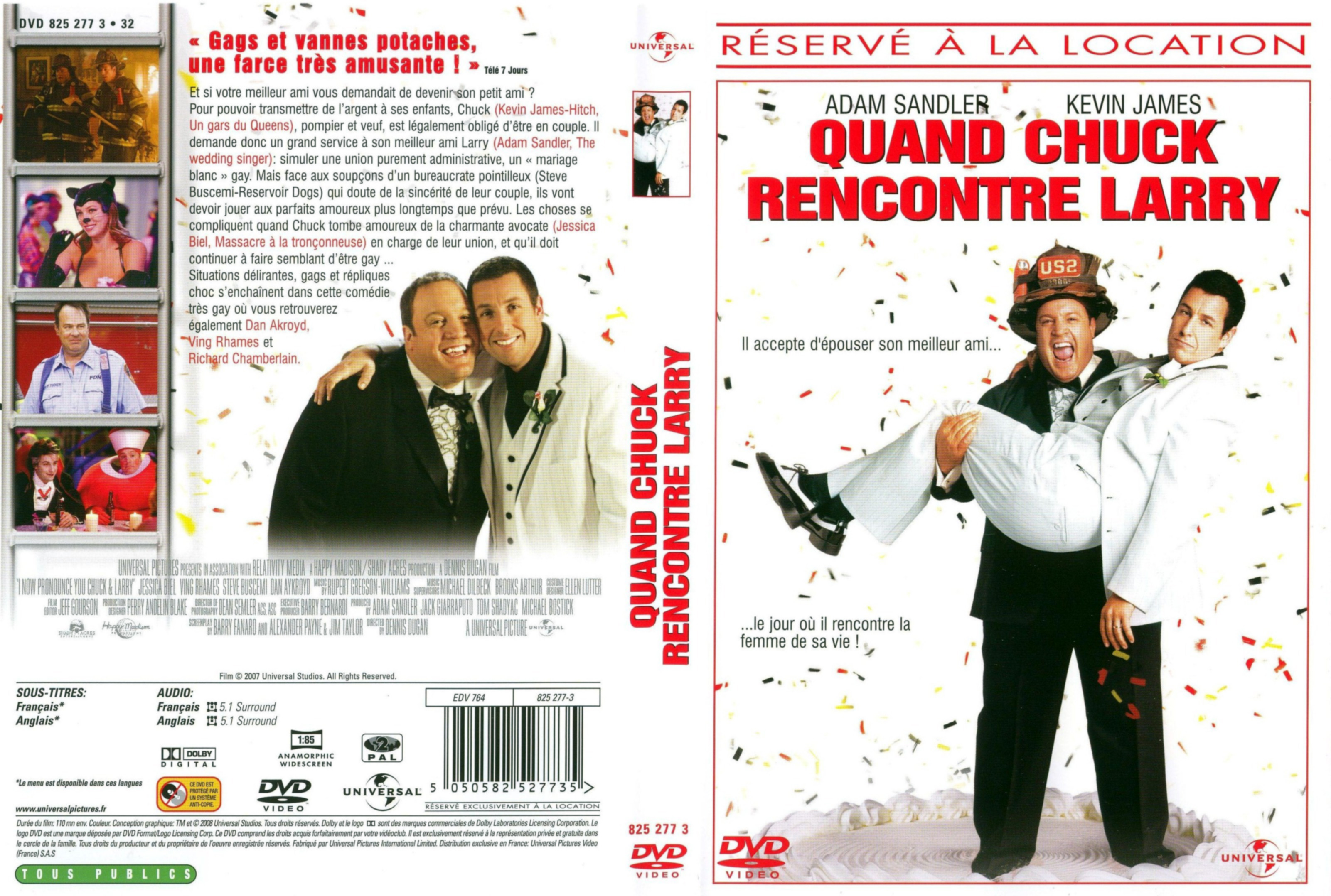 Jaquette DVD Quand Chuck rencontre Larry