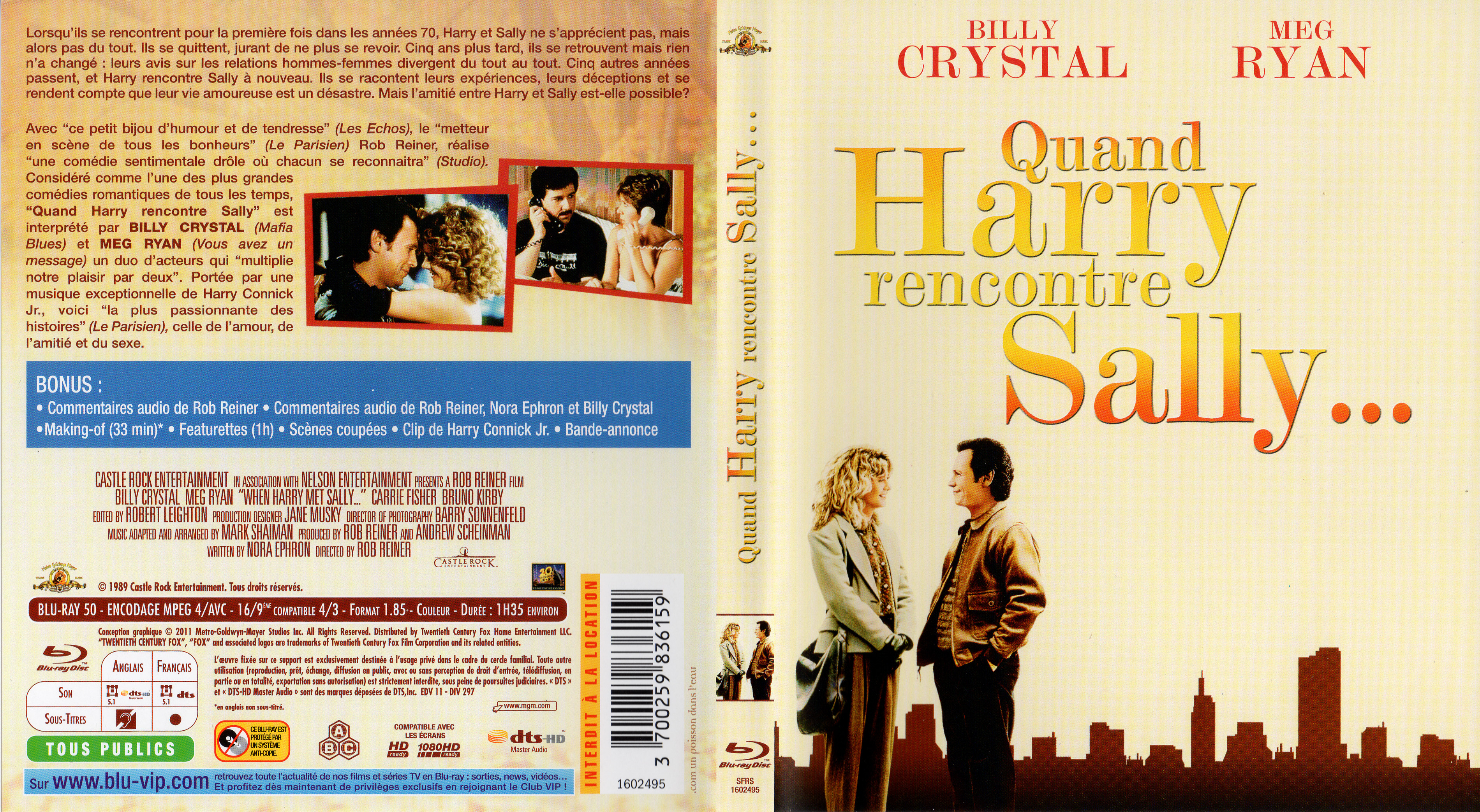 Jaquette DVD Quand Harry rencontre Sally (BLU-RAY)