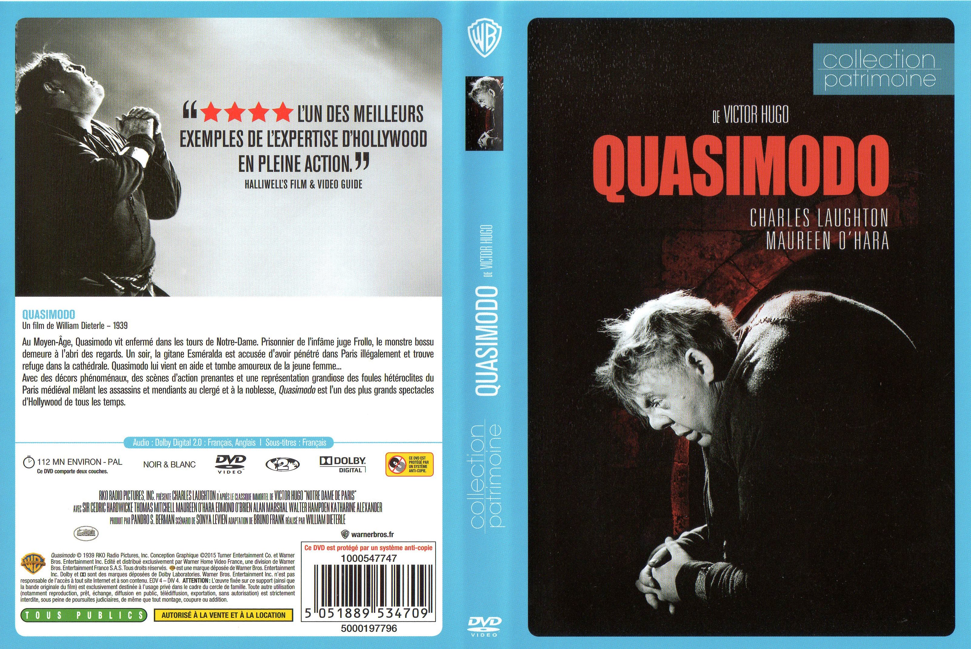 Jaquette DVD Quasimodo (1939)