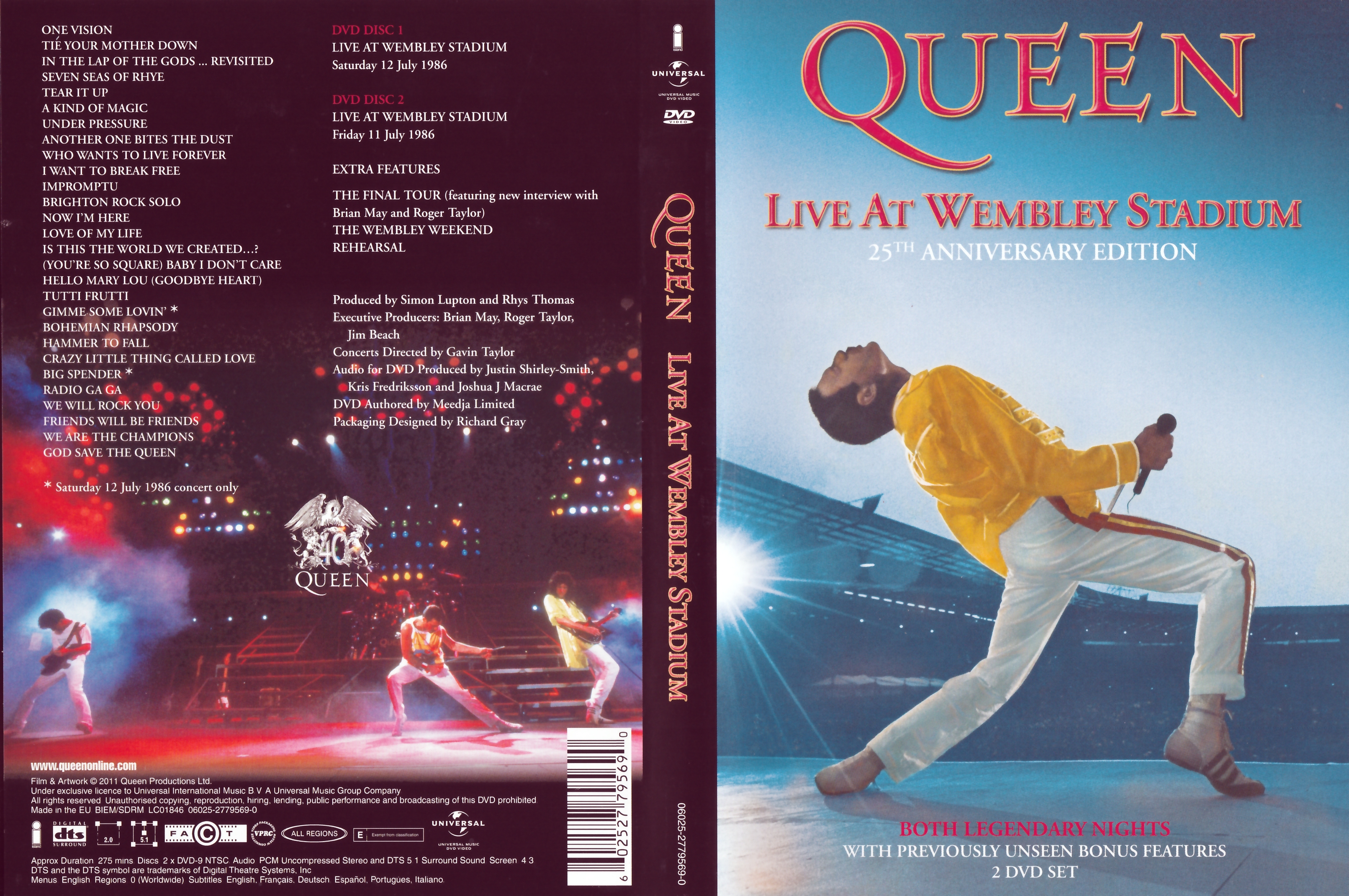 Jaquette DVD Queen - Live at Wembley stadium v2