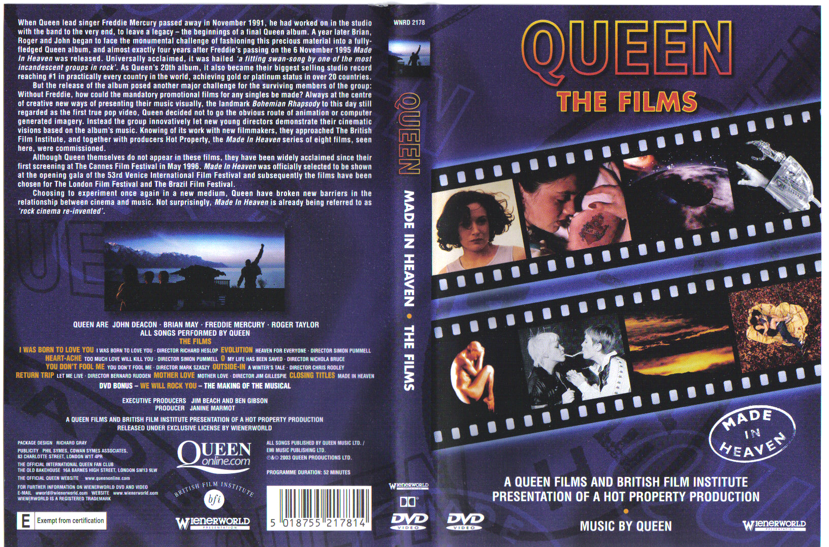 Jaquette DVD Queen - the films