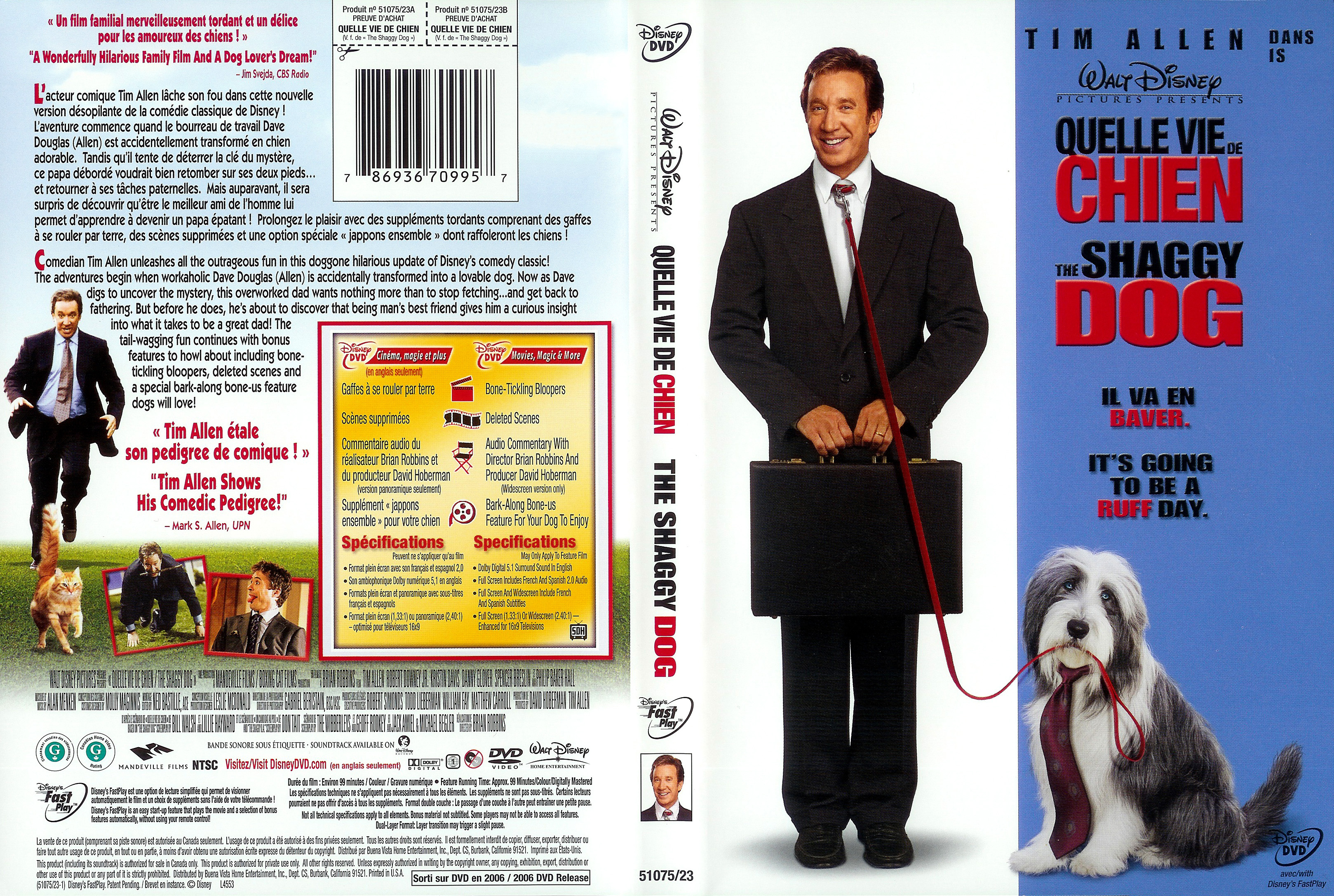 Jaquette DVD Quelle vie de chien