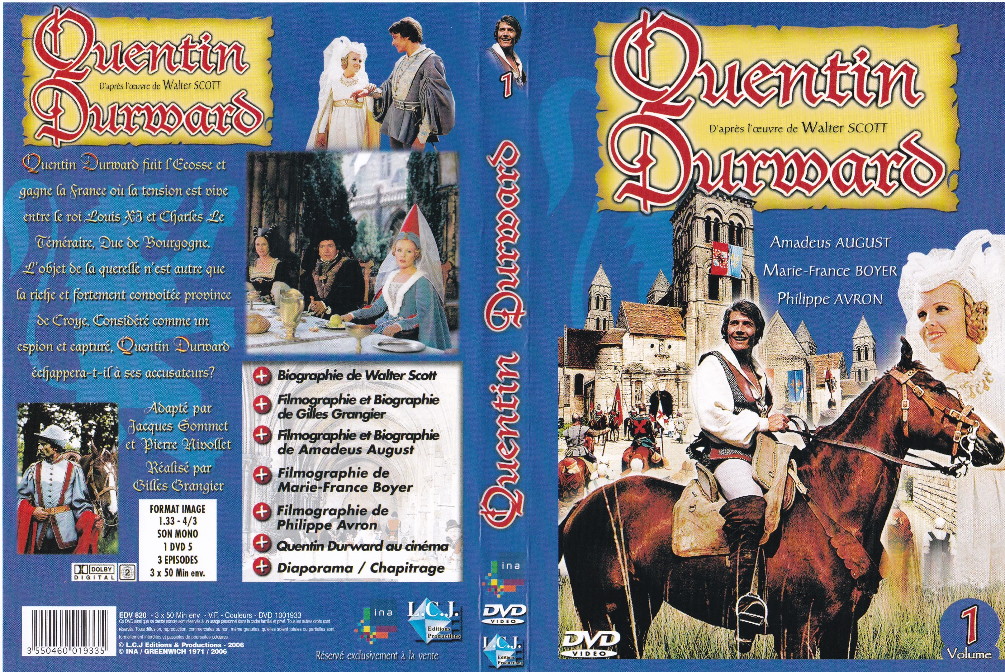 Jaquette DVD Quentin Durward Vol 1
