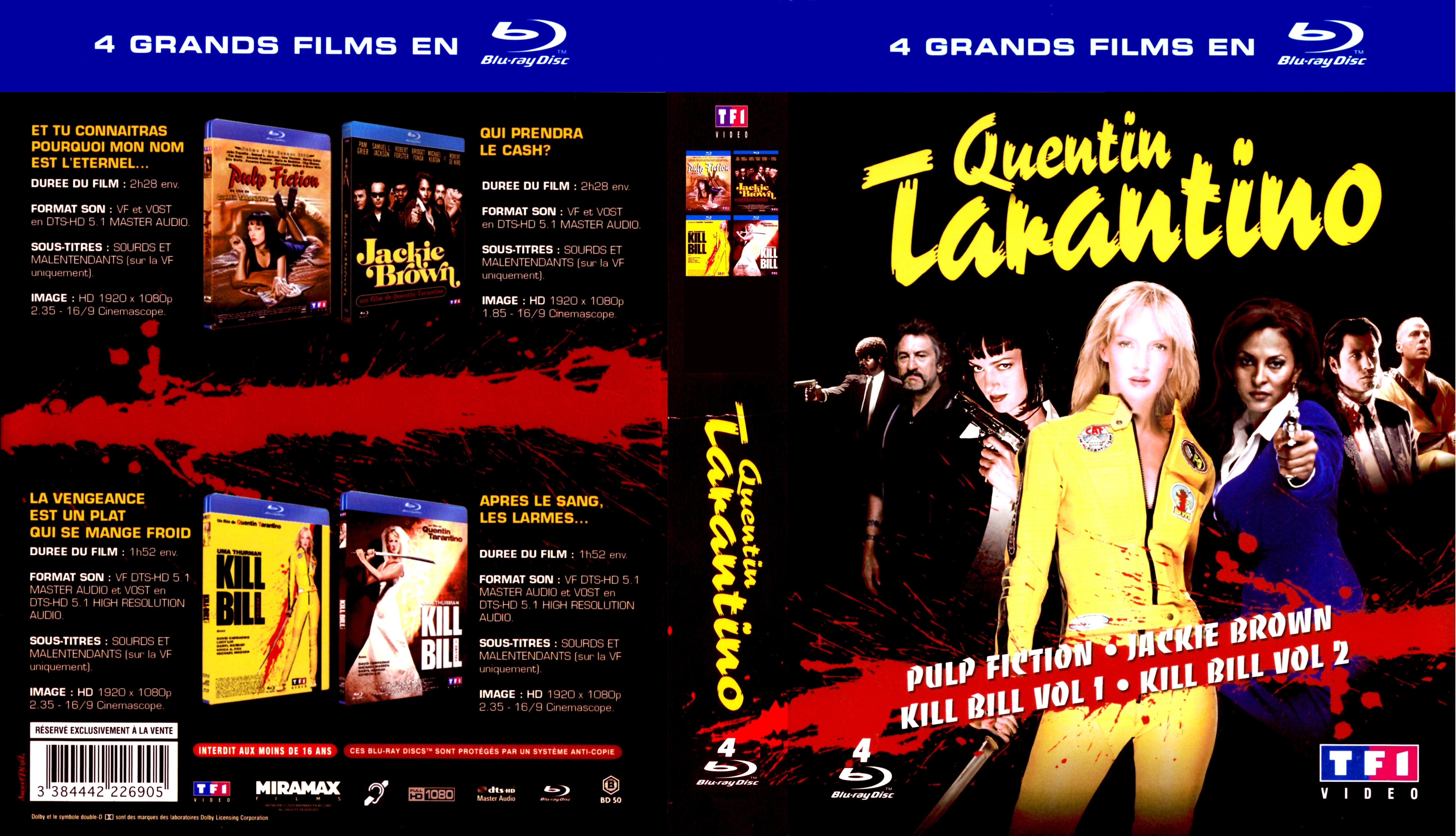 Jaquette DVD Quentin Tarantino COFFRET (BLU-RAY)