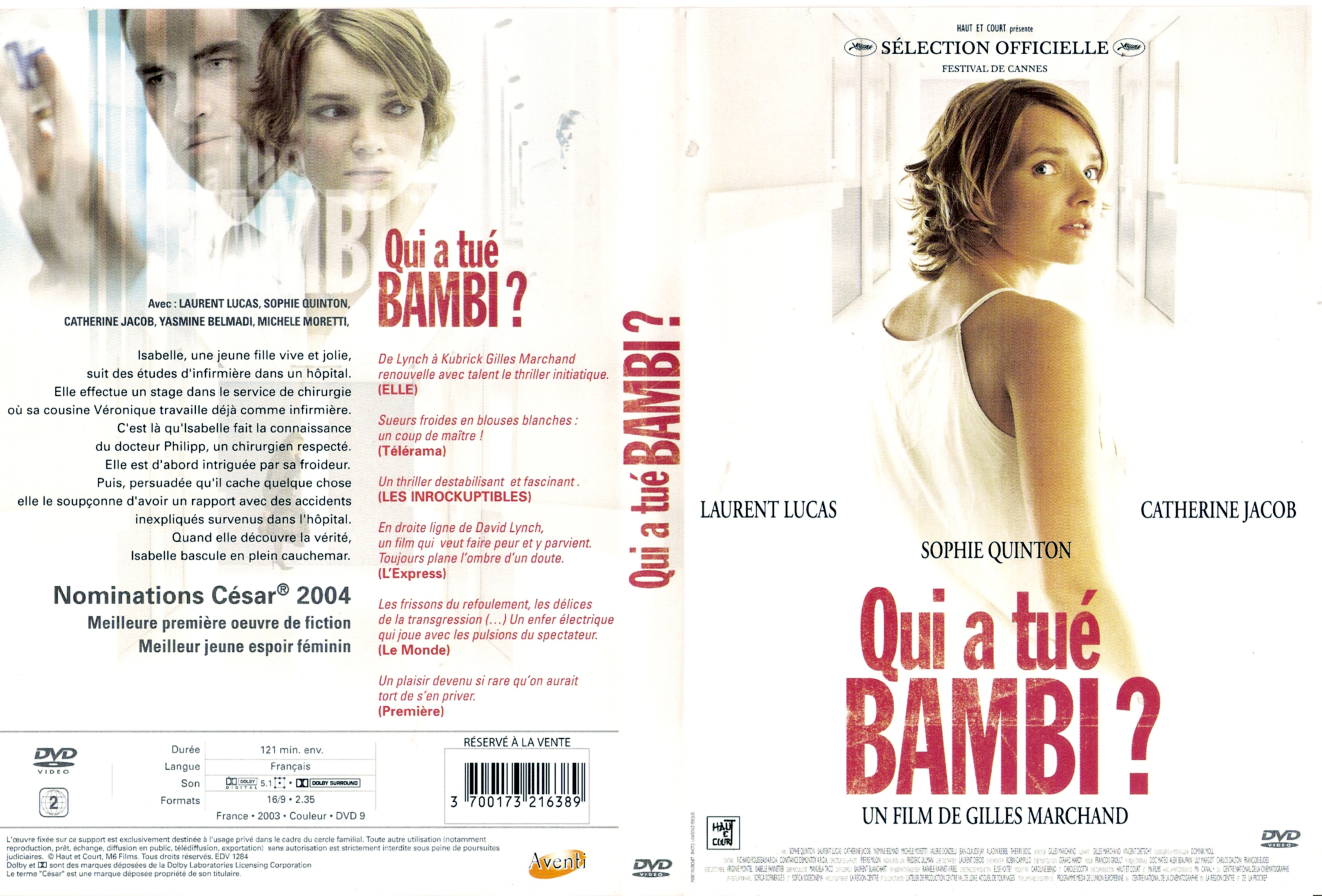 Jaquette DVD Qui a tu Bambi v2