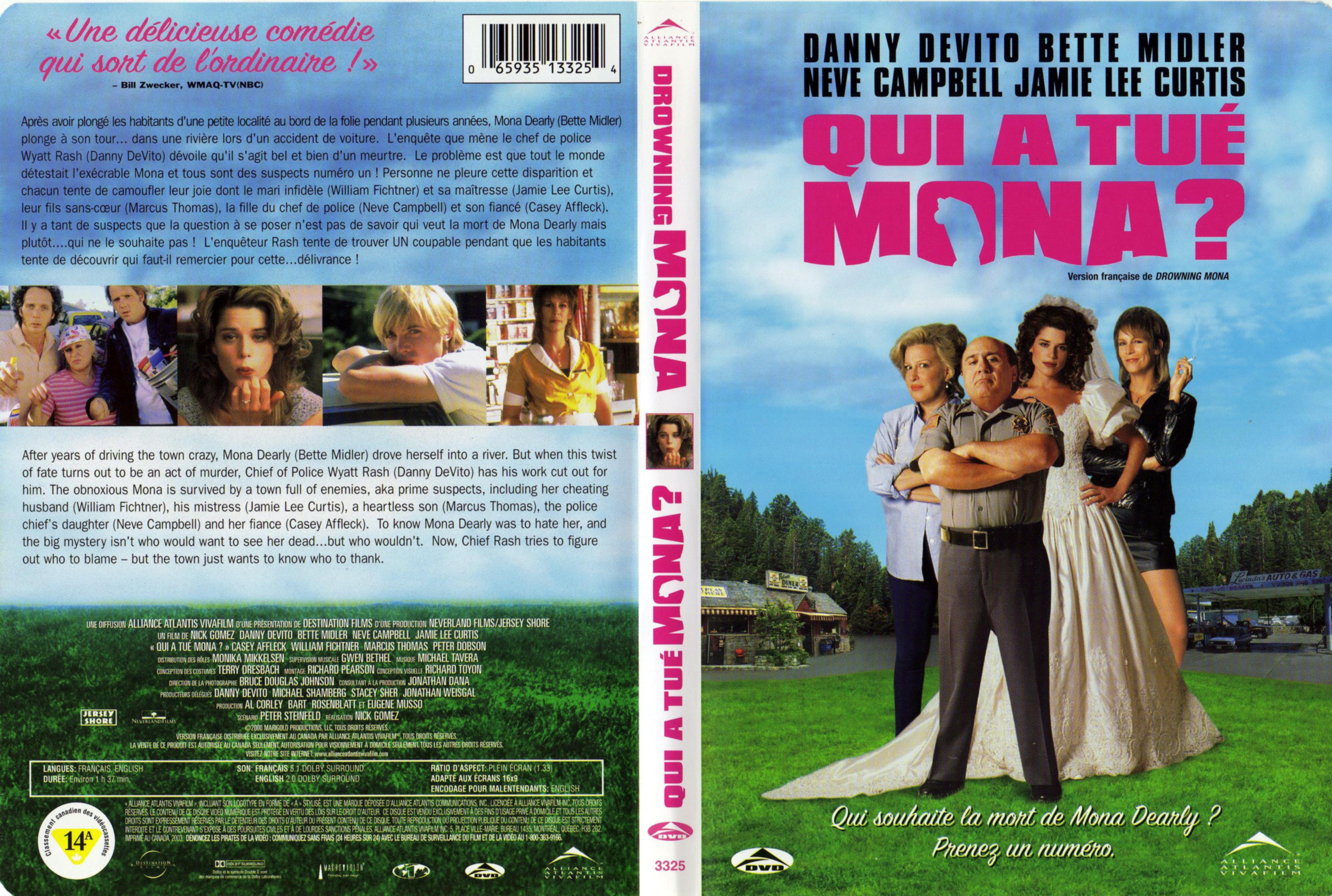 Jaquette DVD Qui a tu Mona (Canadienne)