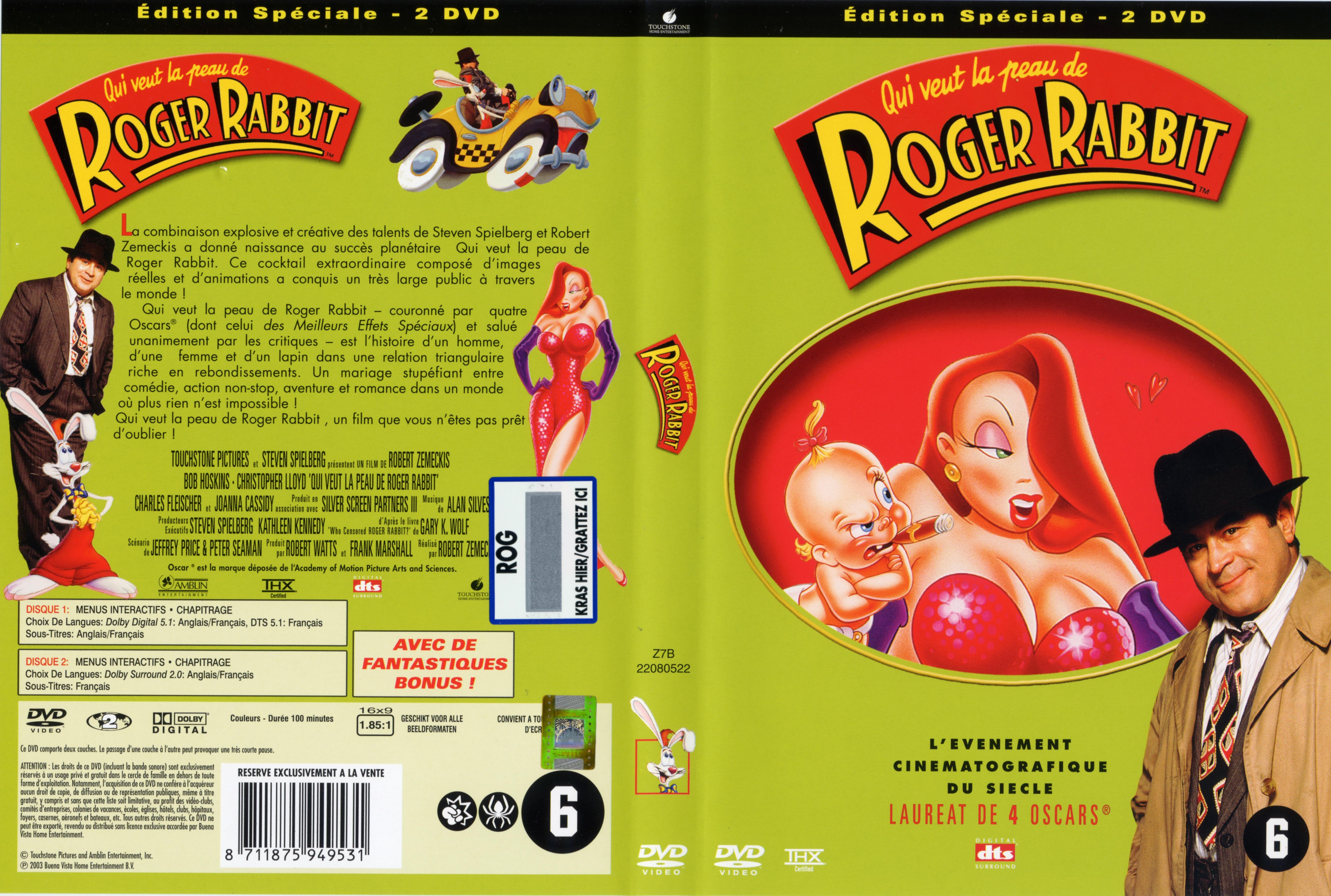 Jaquette DVD Qui veut la peau de Roger Rabbit v3