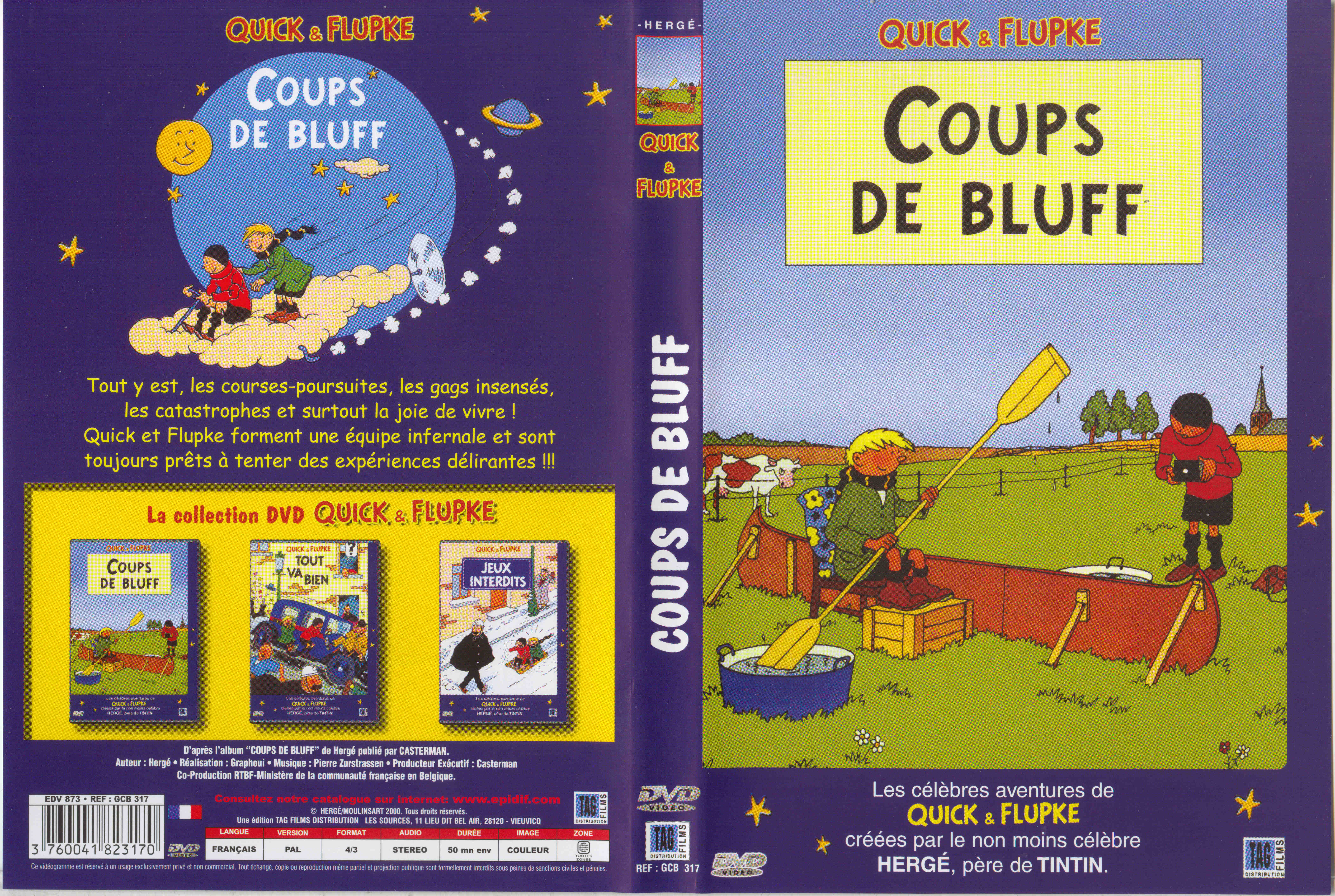 Jaquette DVD Quick et Flupke - coups de bluff