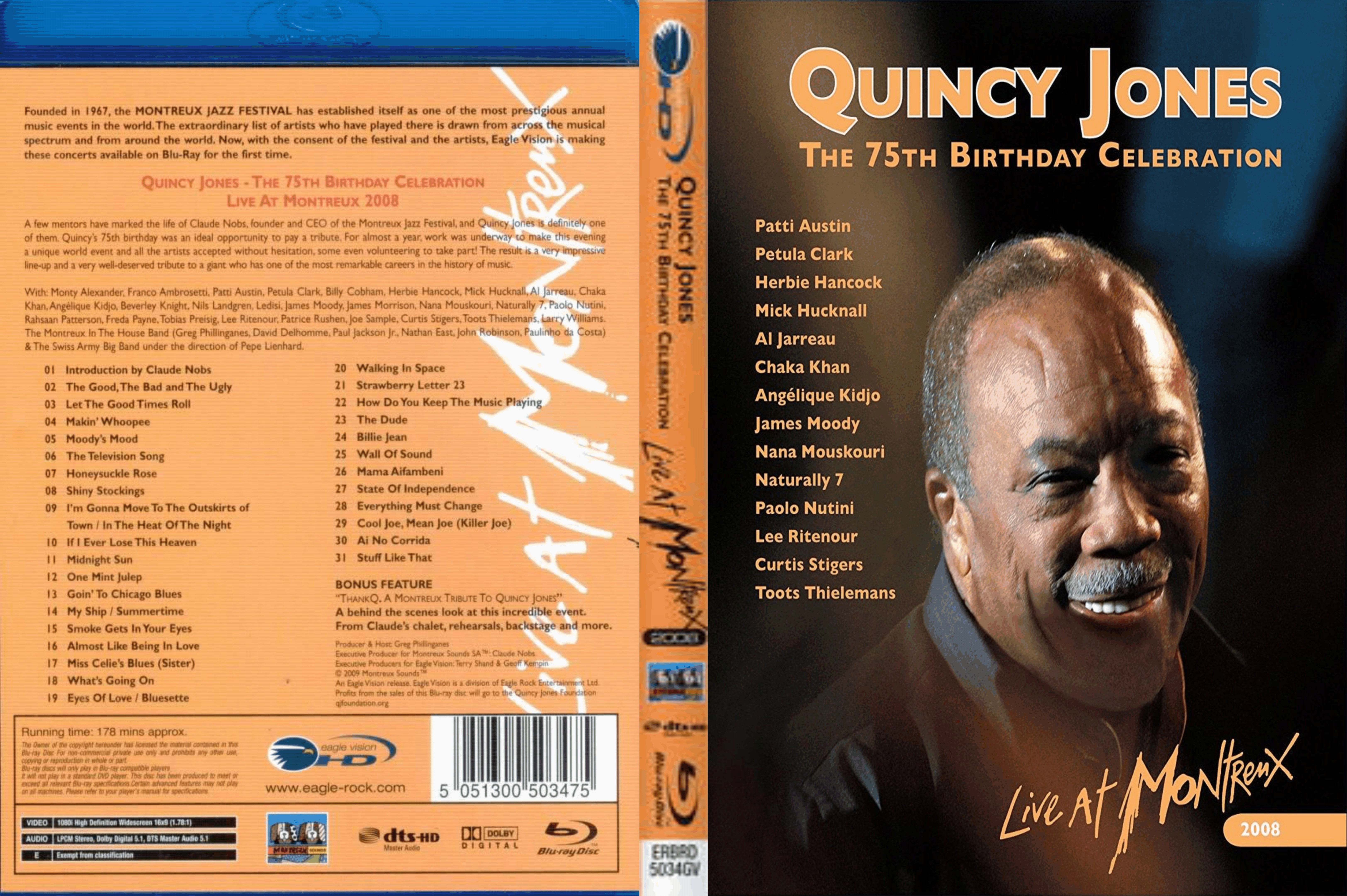 Jaquette DVD Quincy Jones live montreux