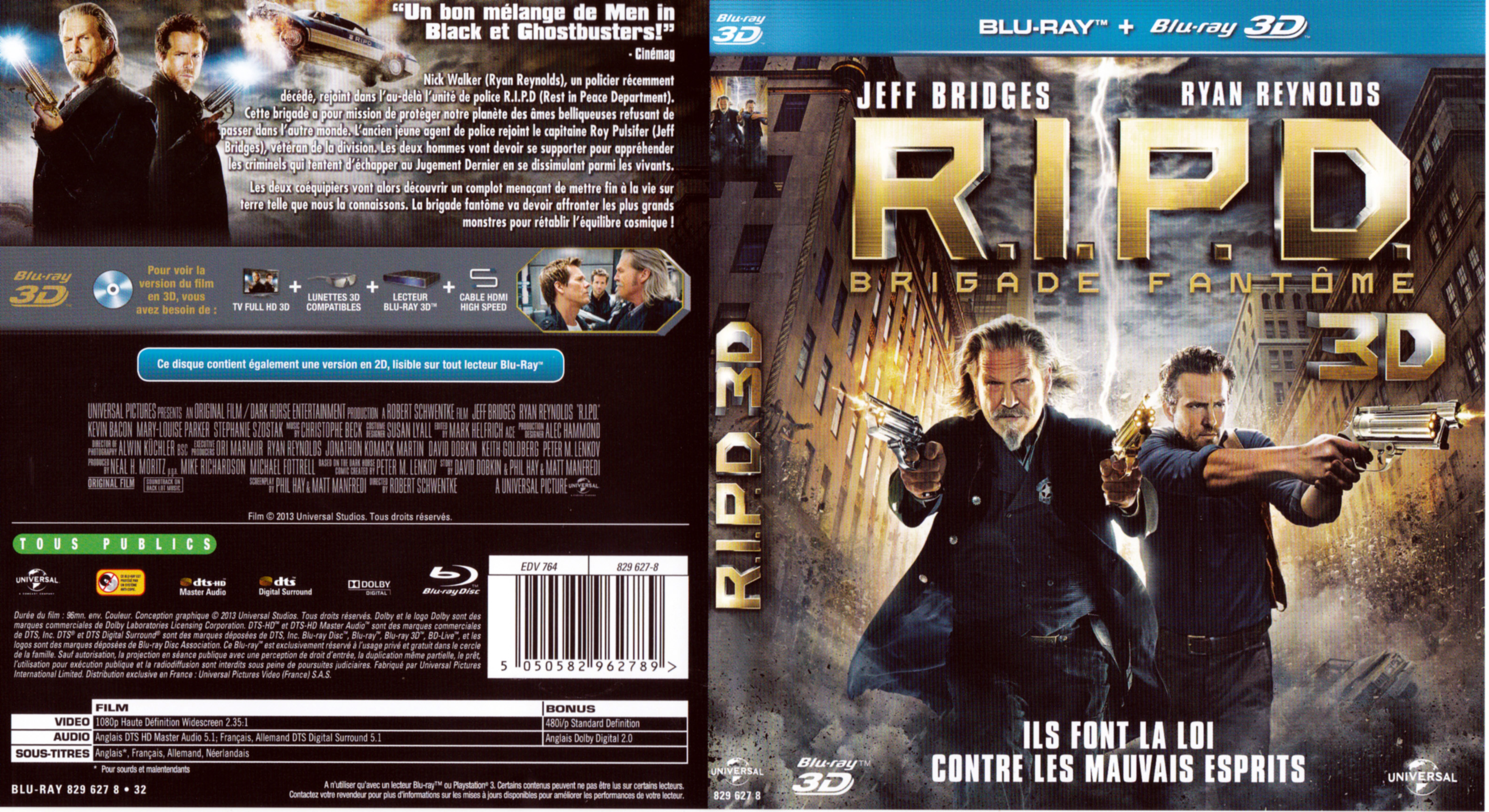 Jaquette DVD R.I.P.D. (BLU-RAY) v2