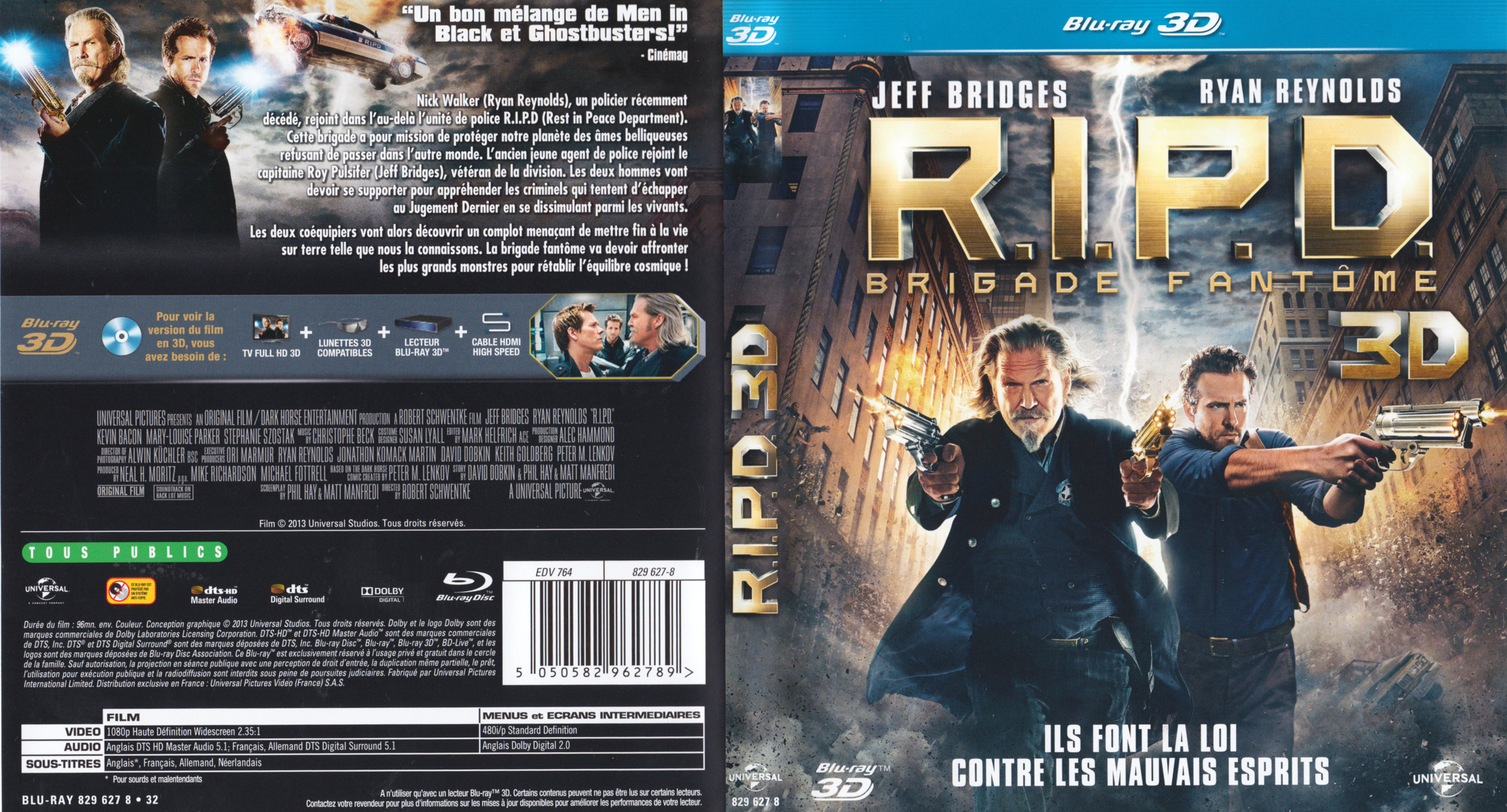Jaquette DVD R.I.P.D. 3D (BLU-RAY)