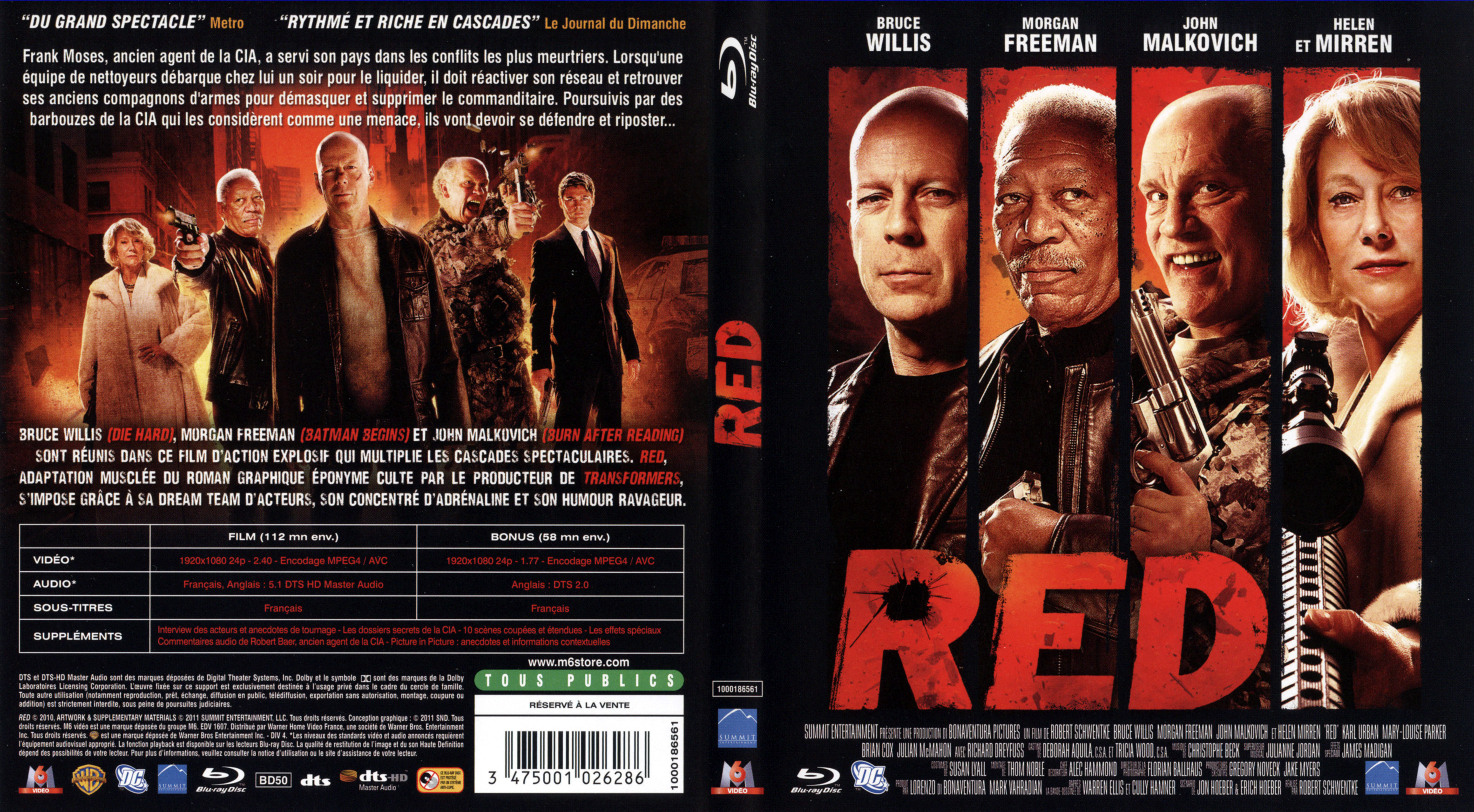 Jaquette DVD RED (BLU-RAY)