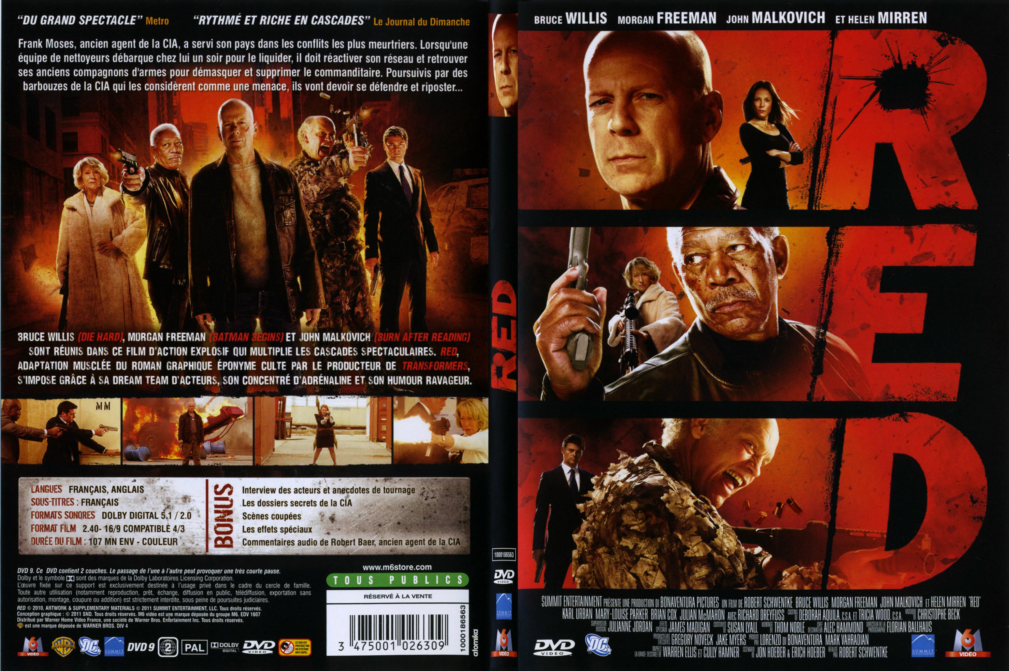 Jaquette DVD RED - SLIM