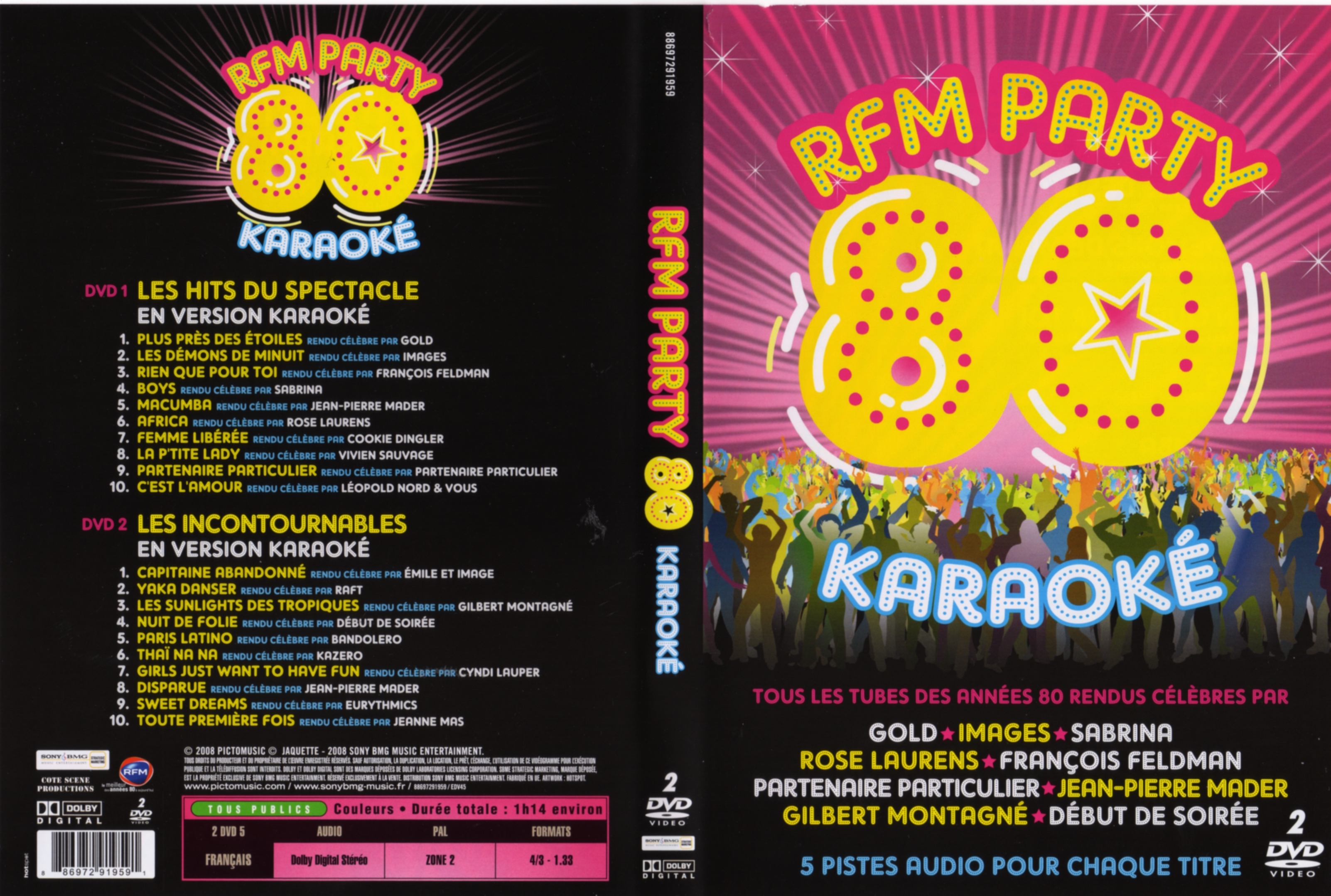 Jaquette DVD RFM party 80 karaoke