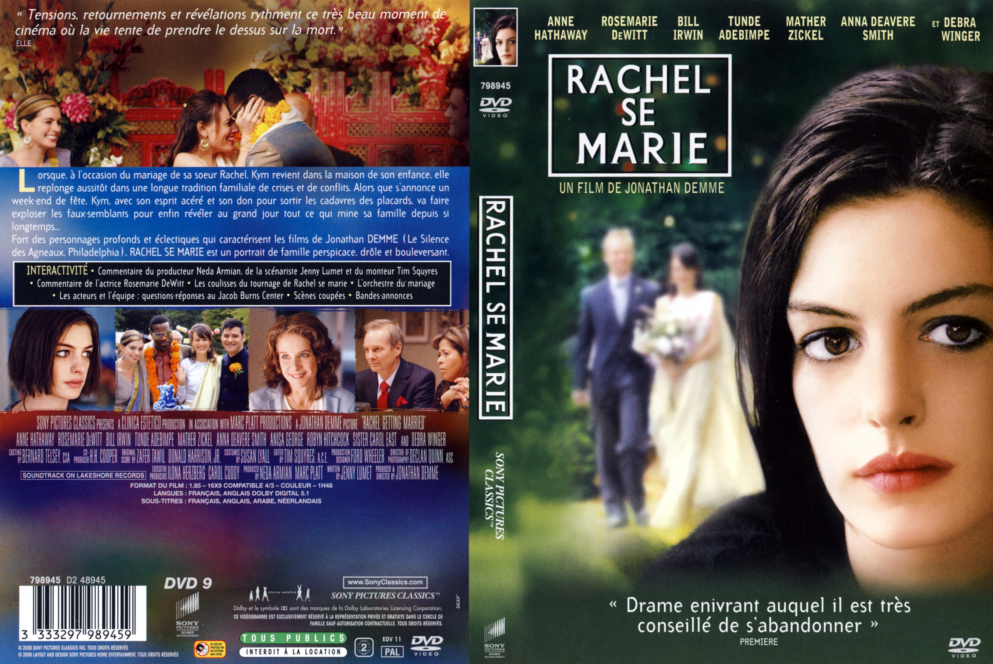 Jaquette DVD Rachel se marie