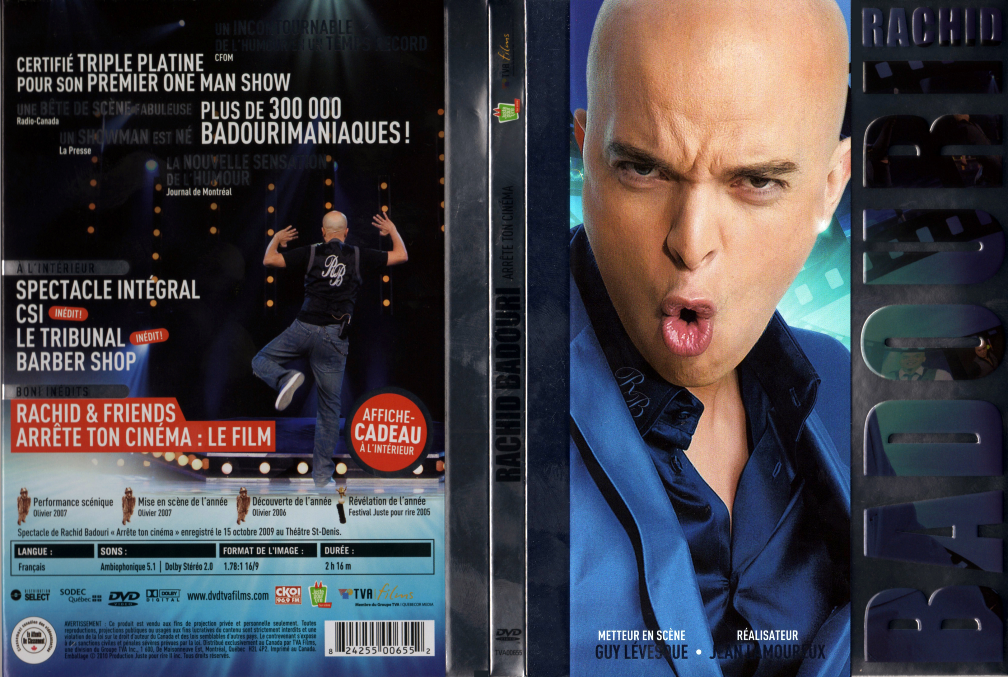 Jaquette DVD Rachid Badouri - Arrete ton cinema (Canadienne)