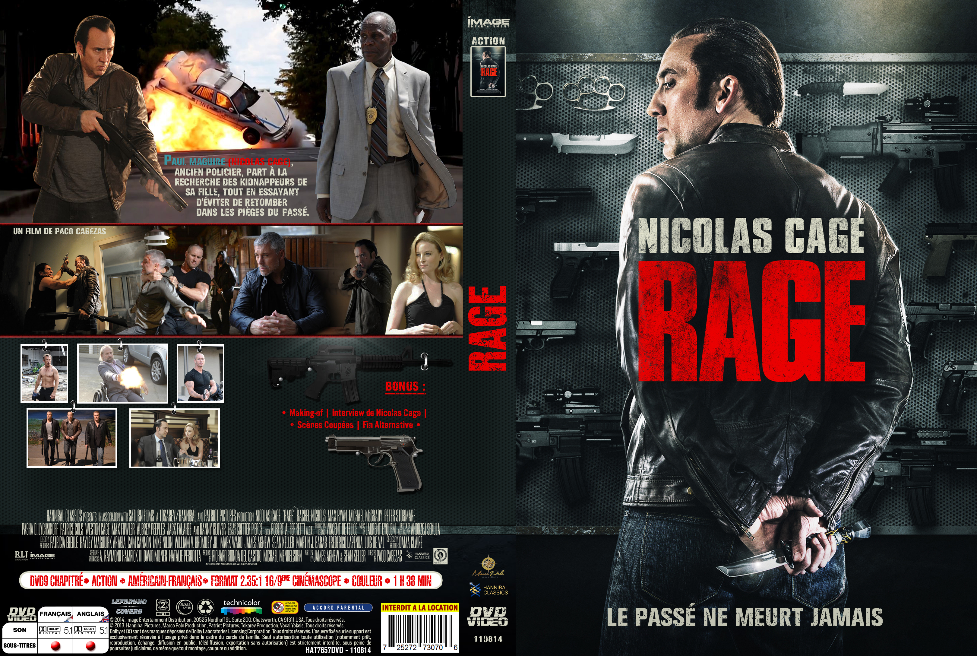 Jaquette DVD Rage (2014) custom