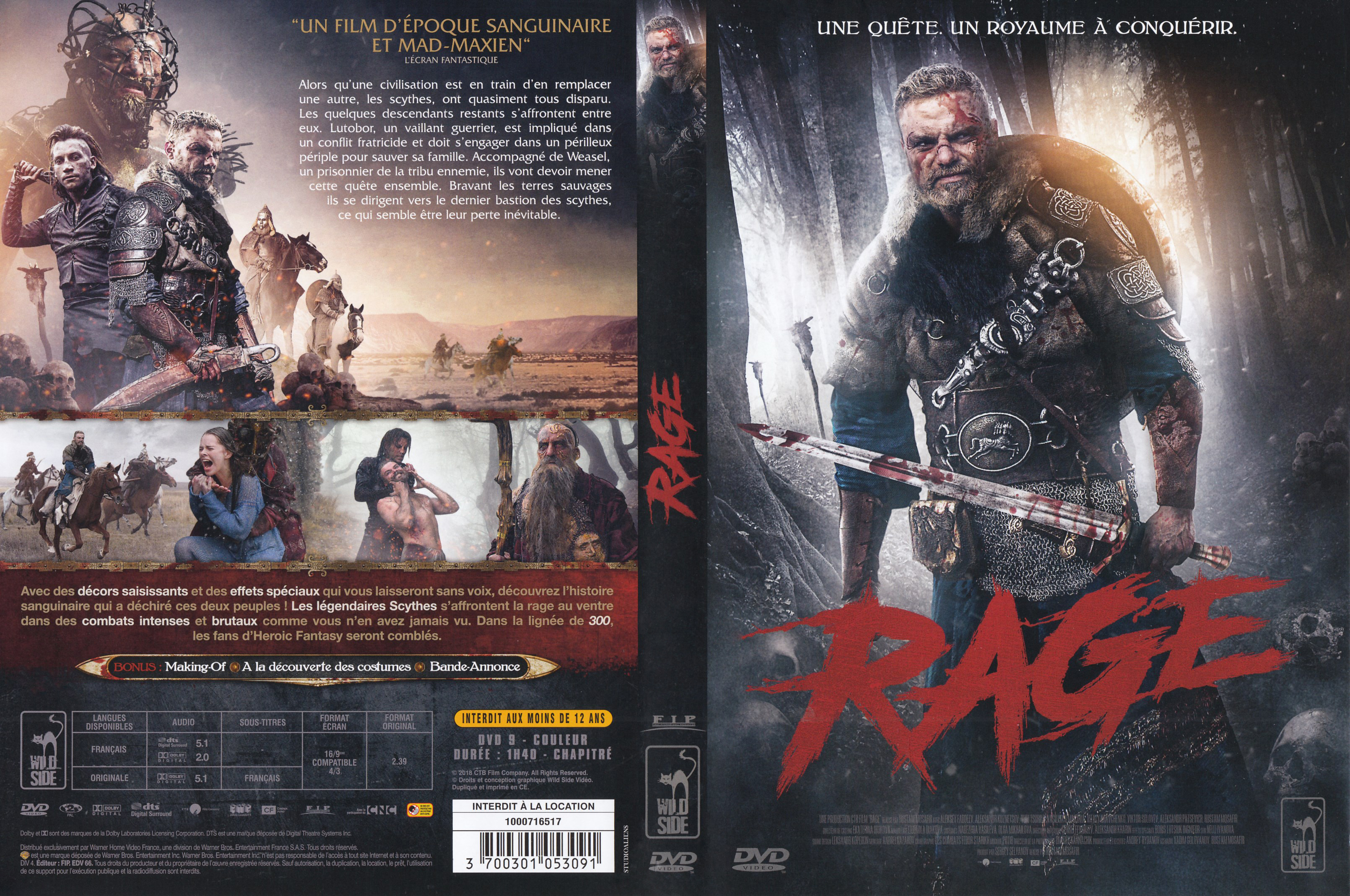 Jaquette DVD Rage (2018)