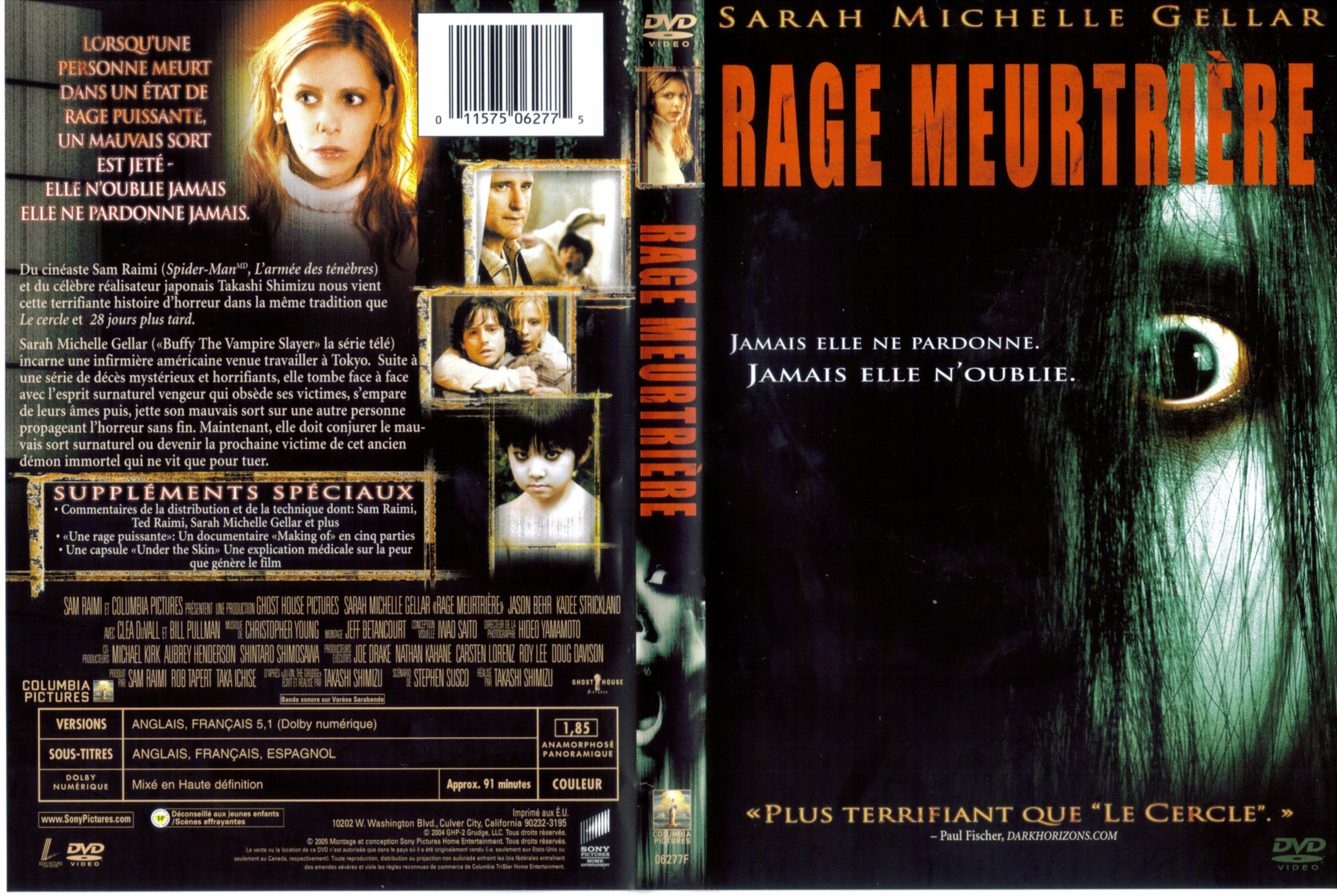 Jaquette DVD Rage meurtrire (Canadienne)