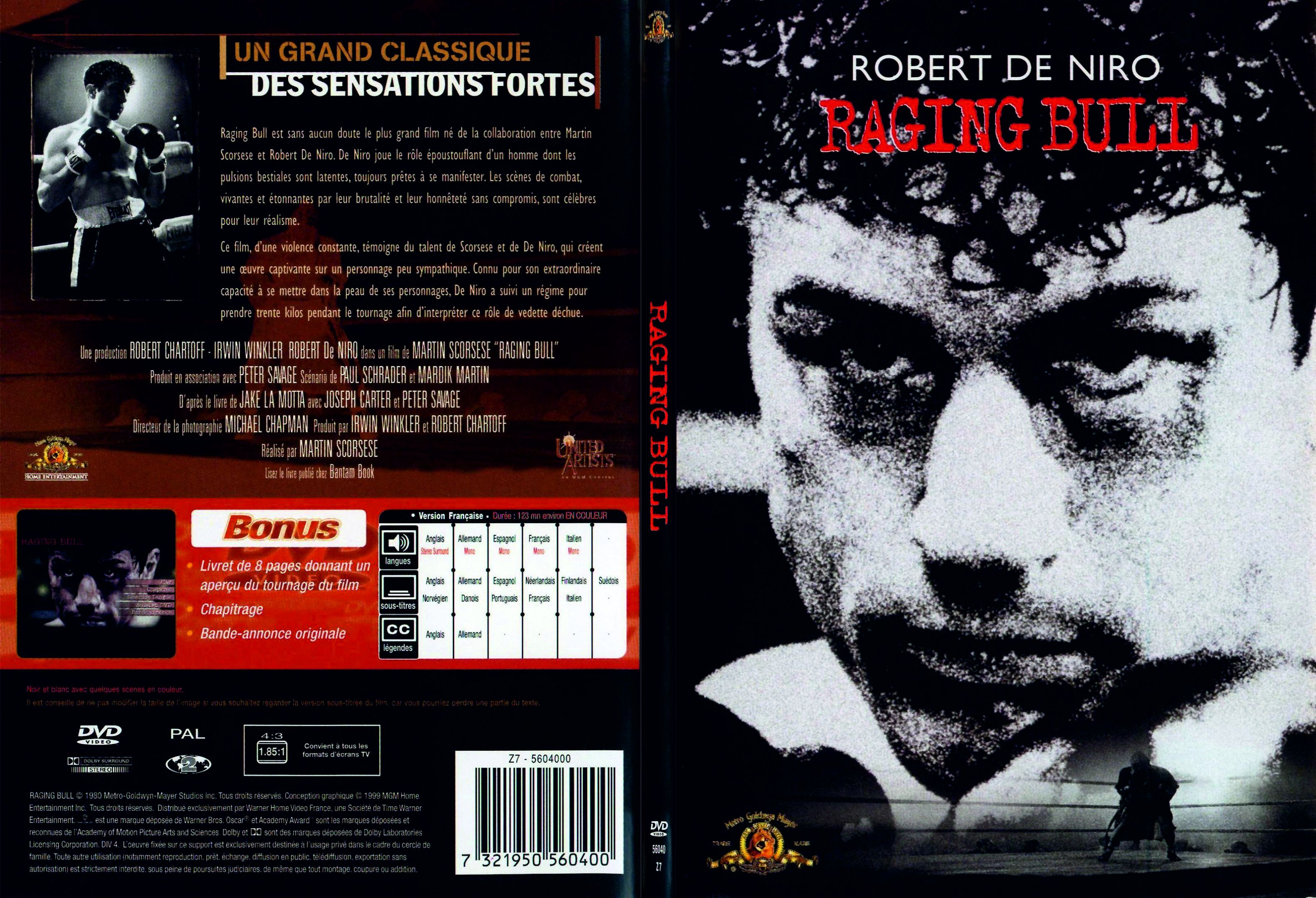 Jaquette DVD Raging Bull - SLIM