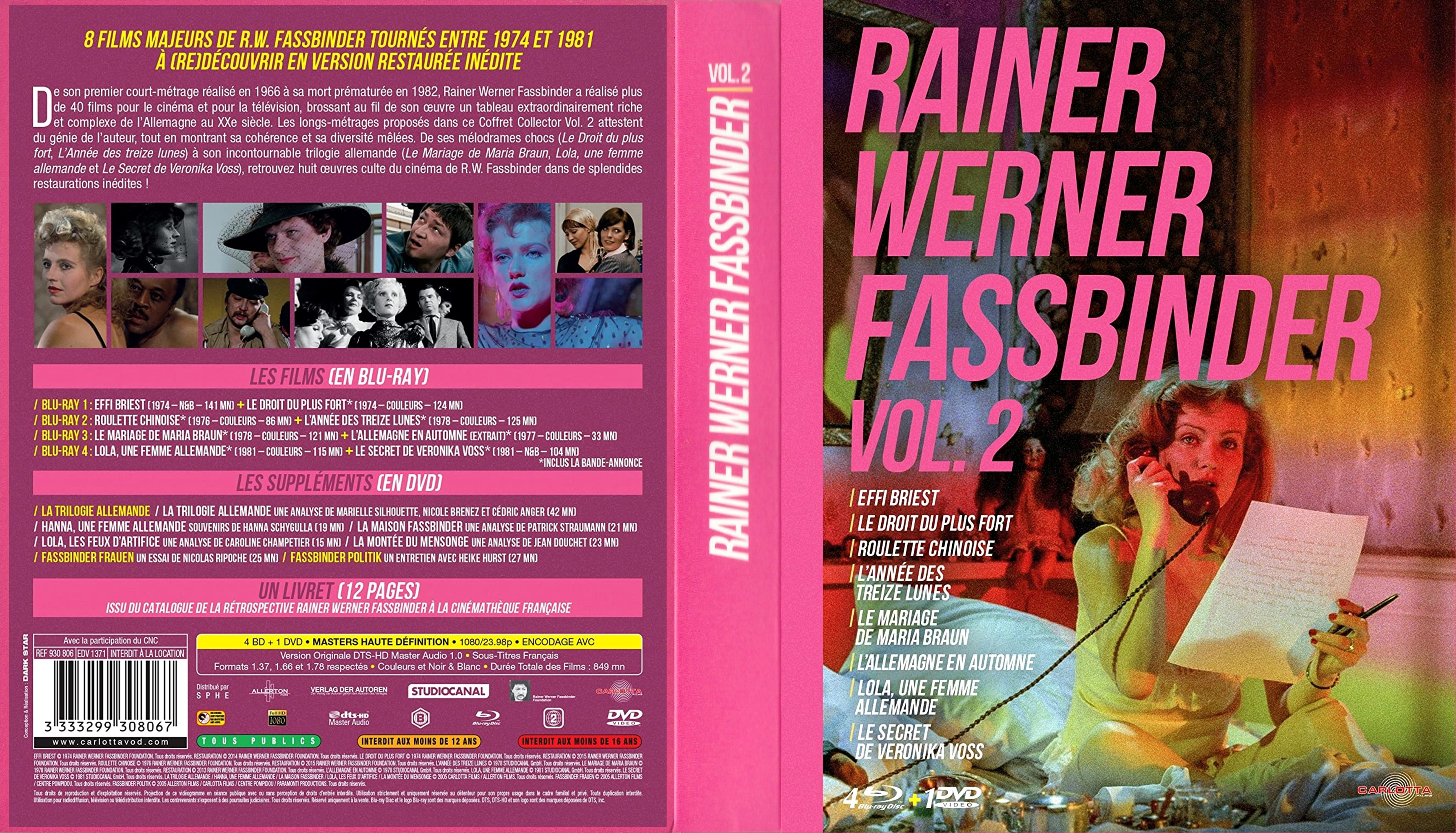 Jaquette DVD Rainer Werner Fassbinder - Vol 02(BLU-RAY)