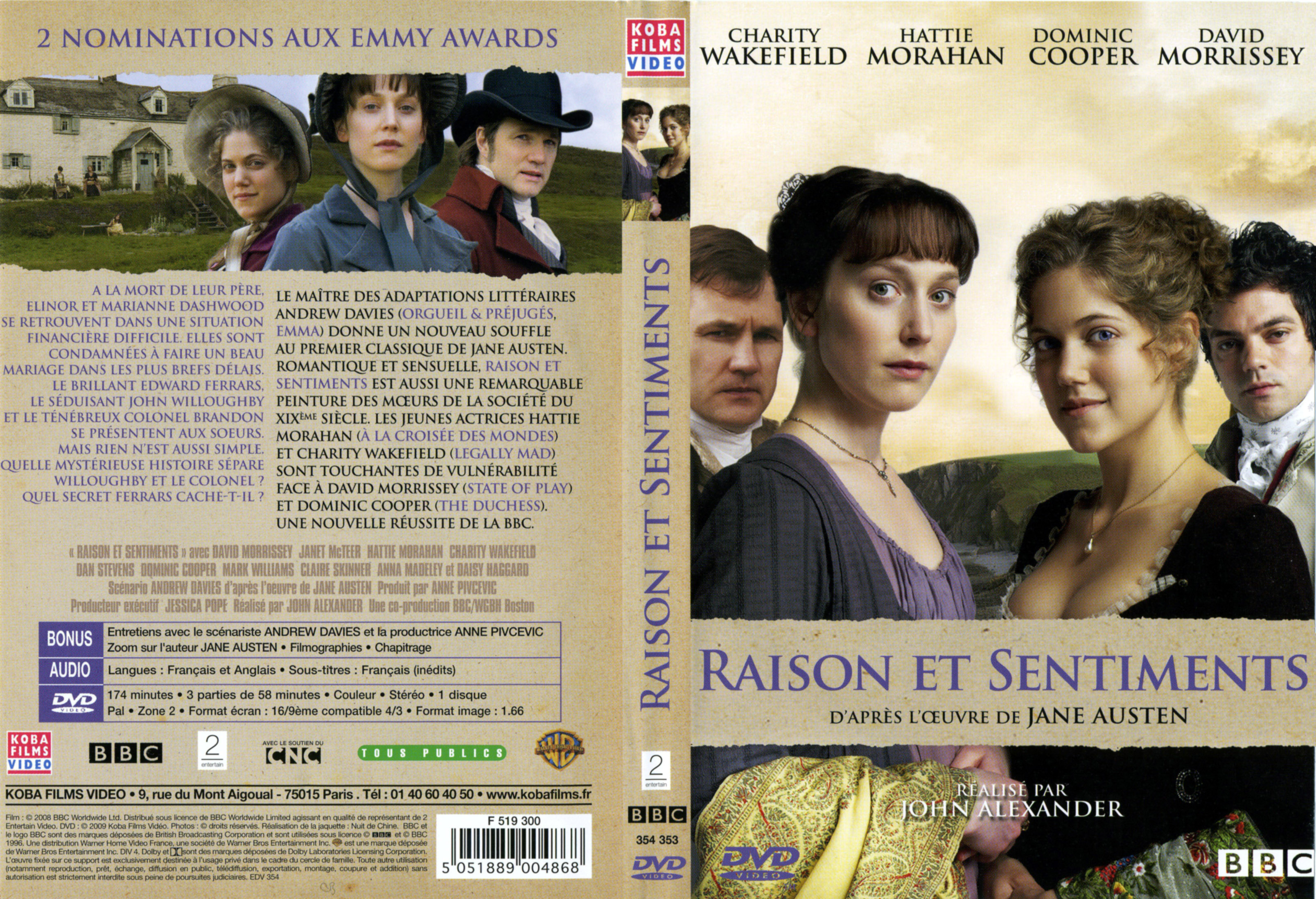 Jaquette DVD Raison et Sentiments (2008)