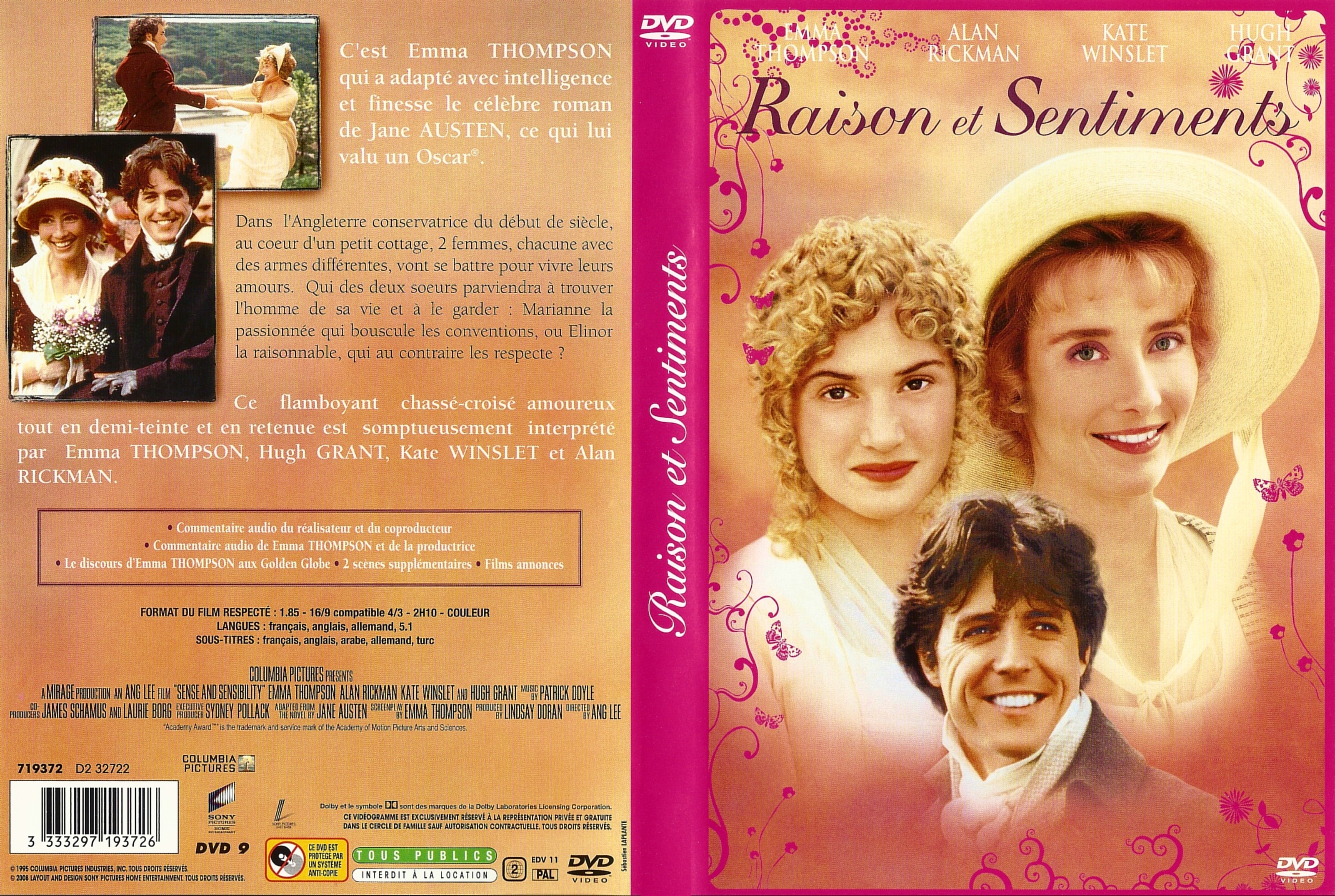 Jaquette DVD Raison et sentiments v2