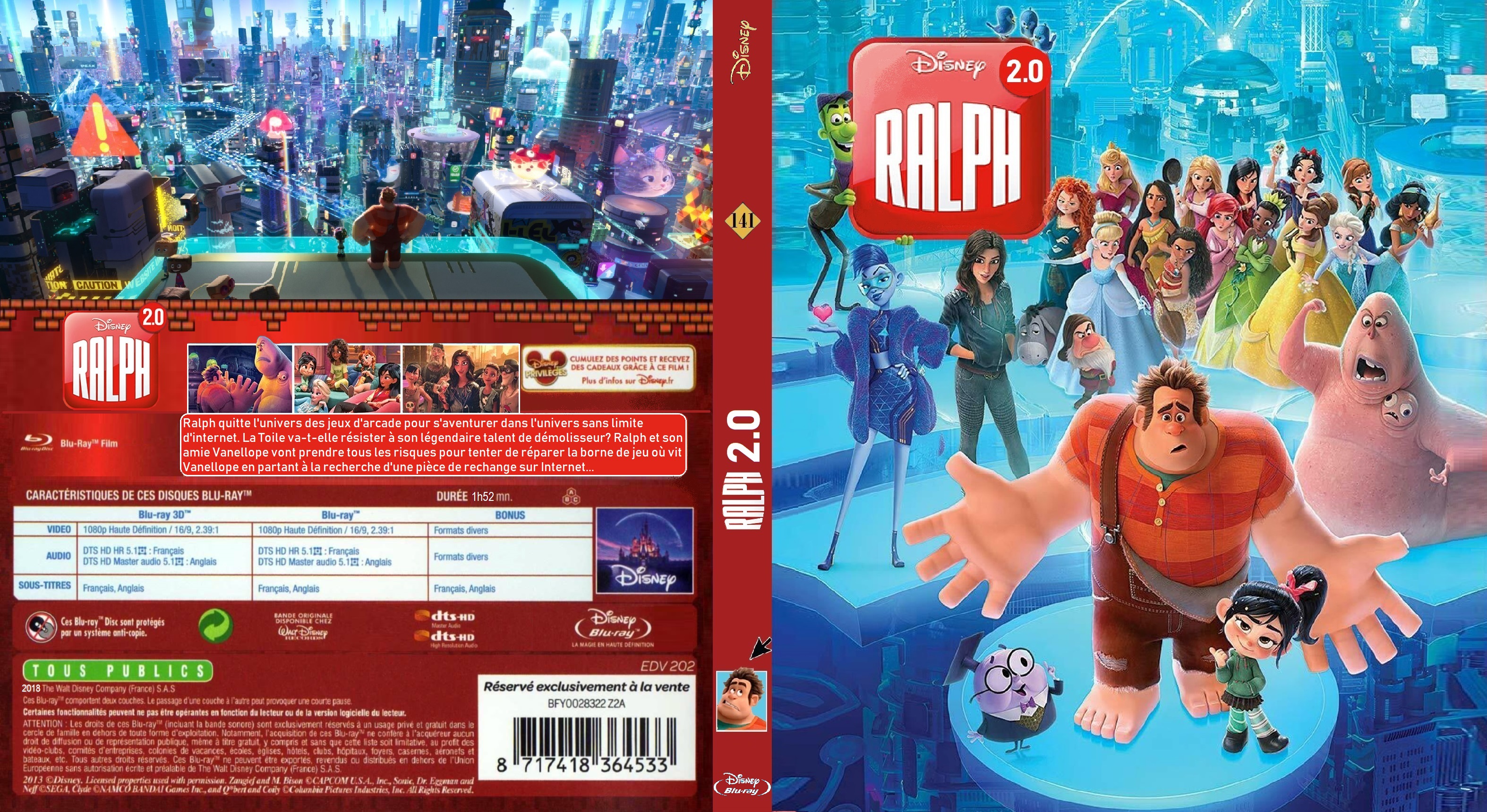Jaquette DVD Ralph 2 0 custom (BLU-RAY)