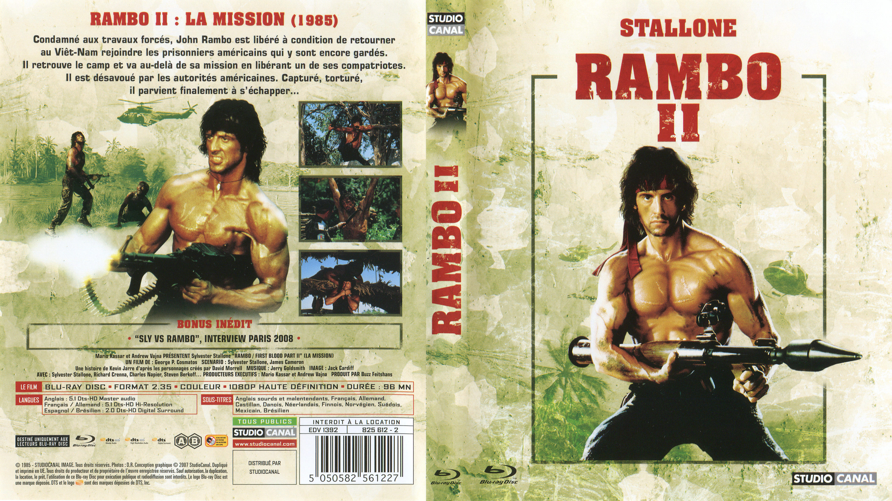 Jaquette DVD Rambo 2 (BLU-RAY)
