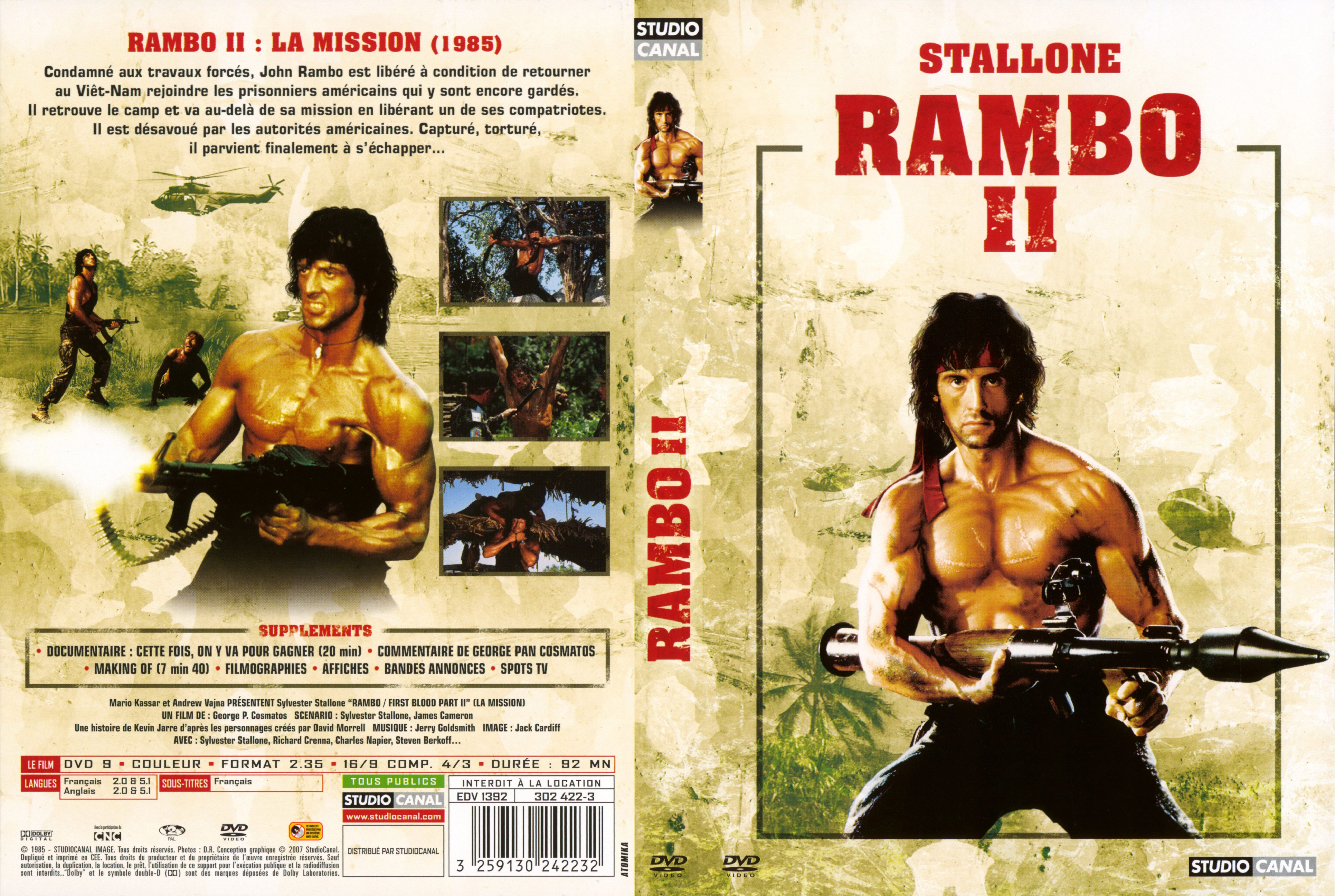 Jaquette DVD Rambo 2 v2
