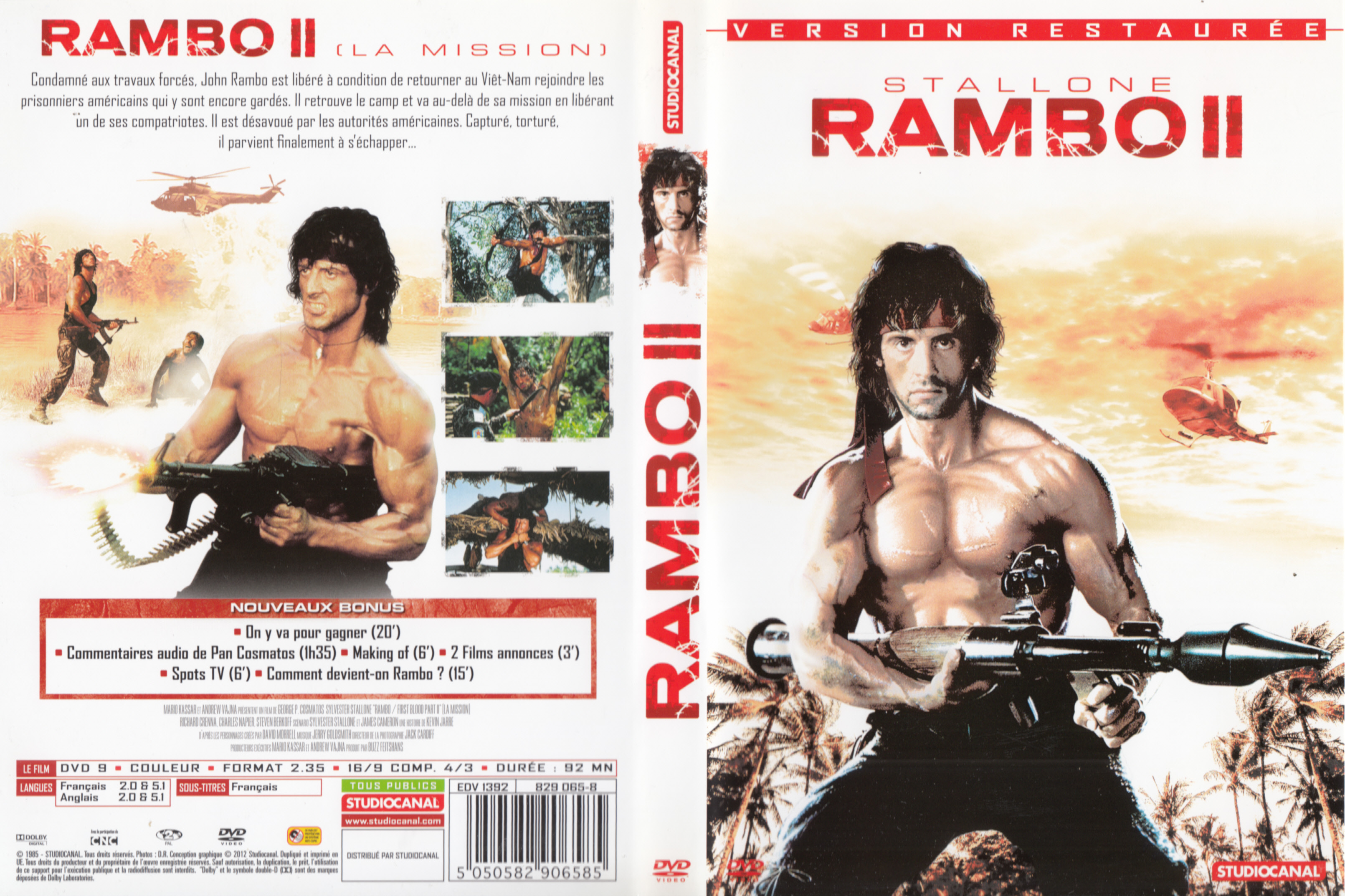 Jaquette DVD Rambo 2 v3