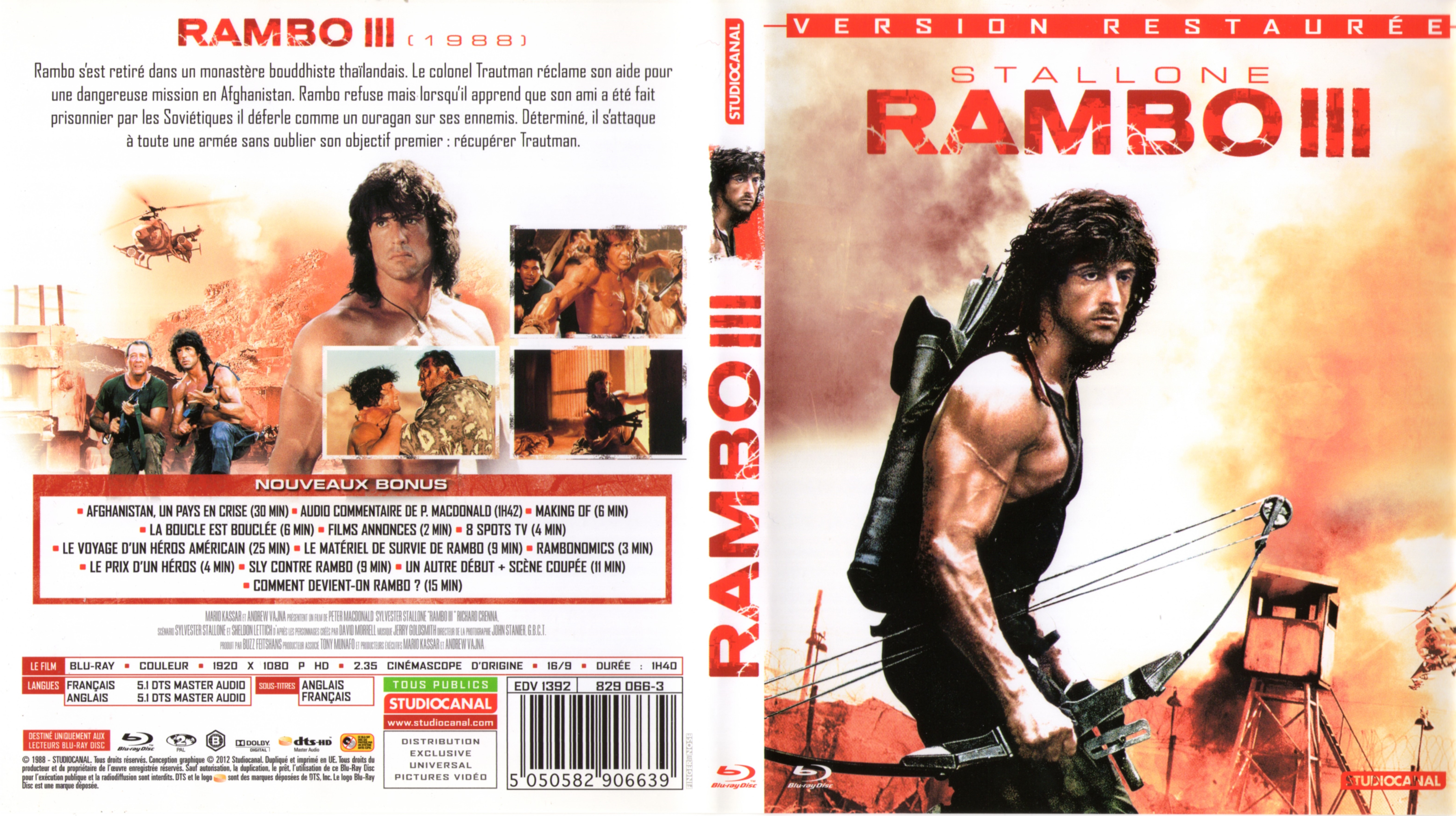 Jaquette DVD Rambo 3 (BLU-RAY) v2