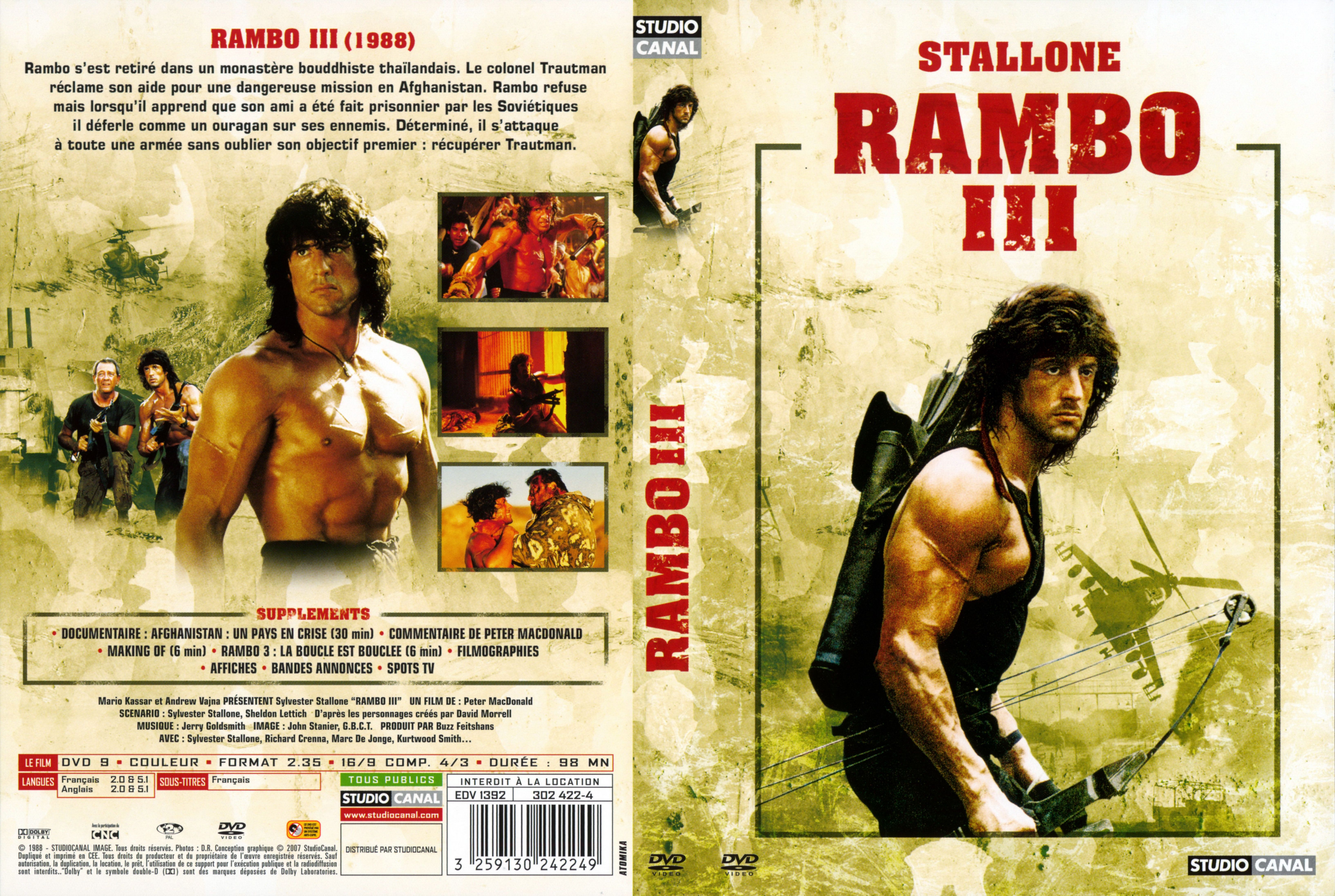 Jaquette DVD Rambo 3 v2