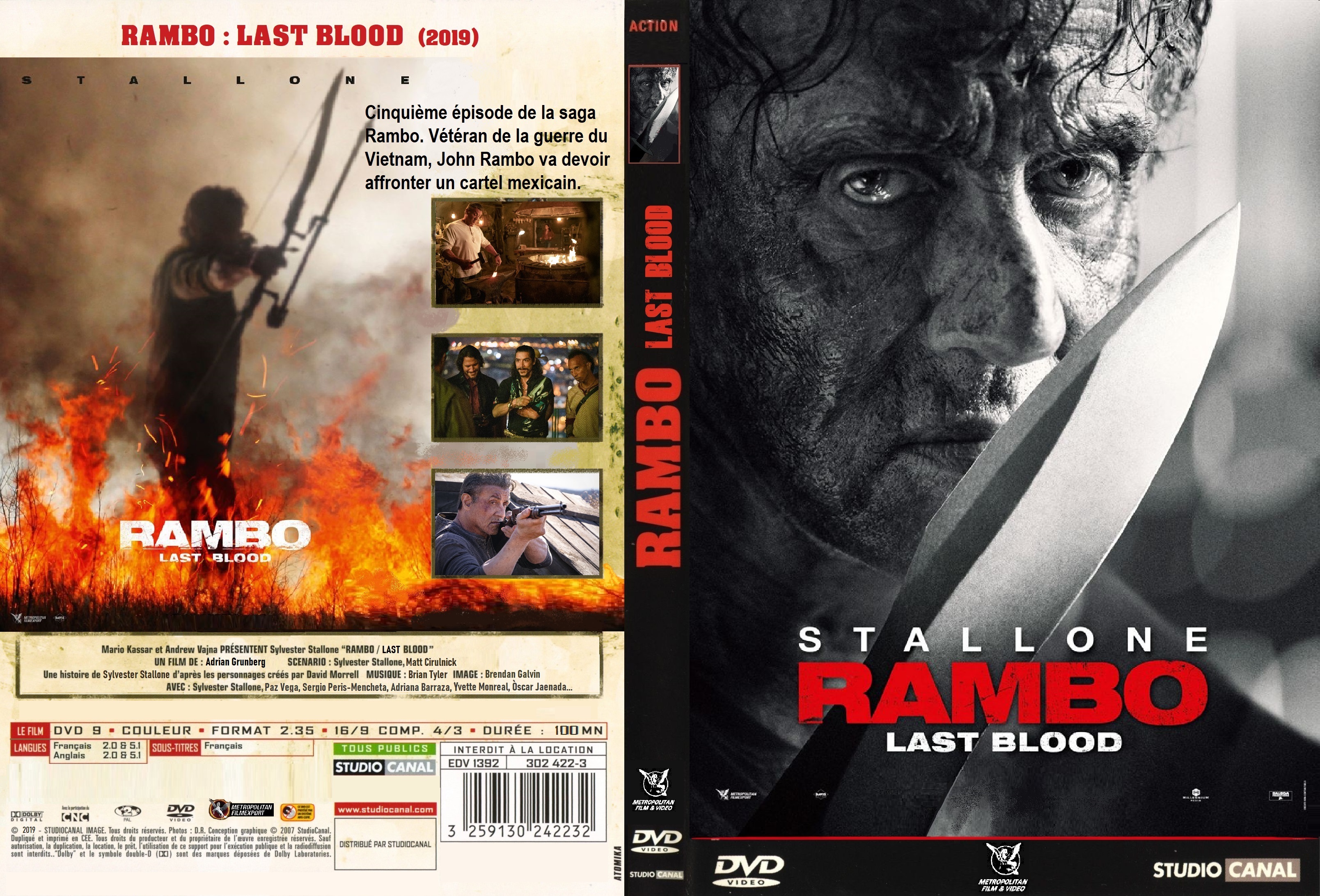 Jaquette DVD Rambo Last Blood custom