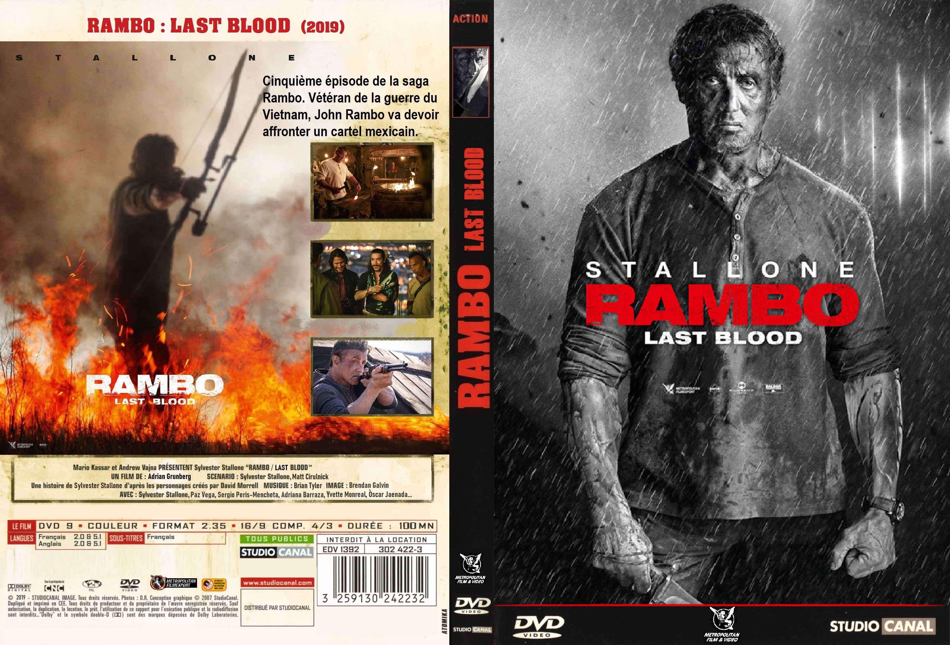 Jaquette DVD Rambo Last Blood custom v2