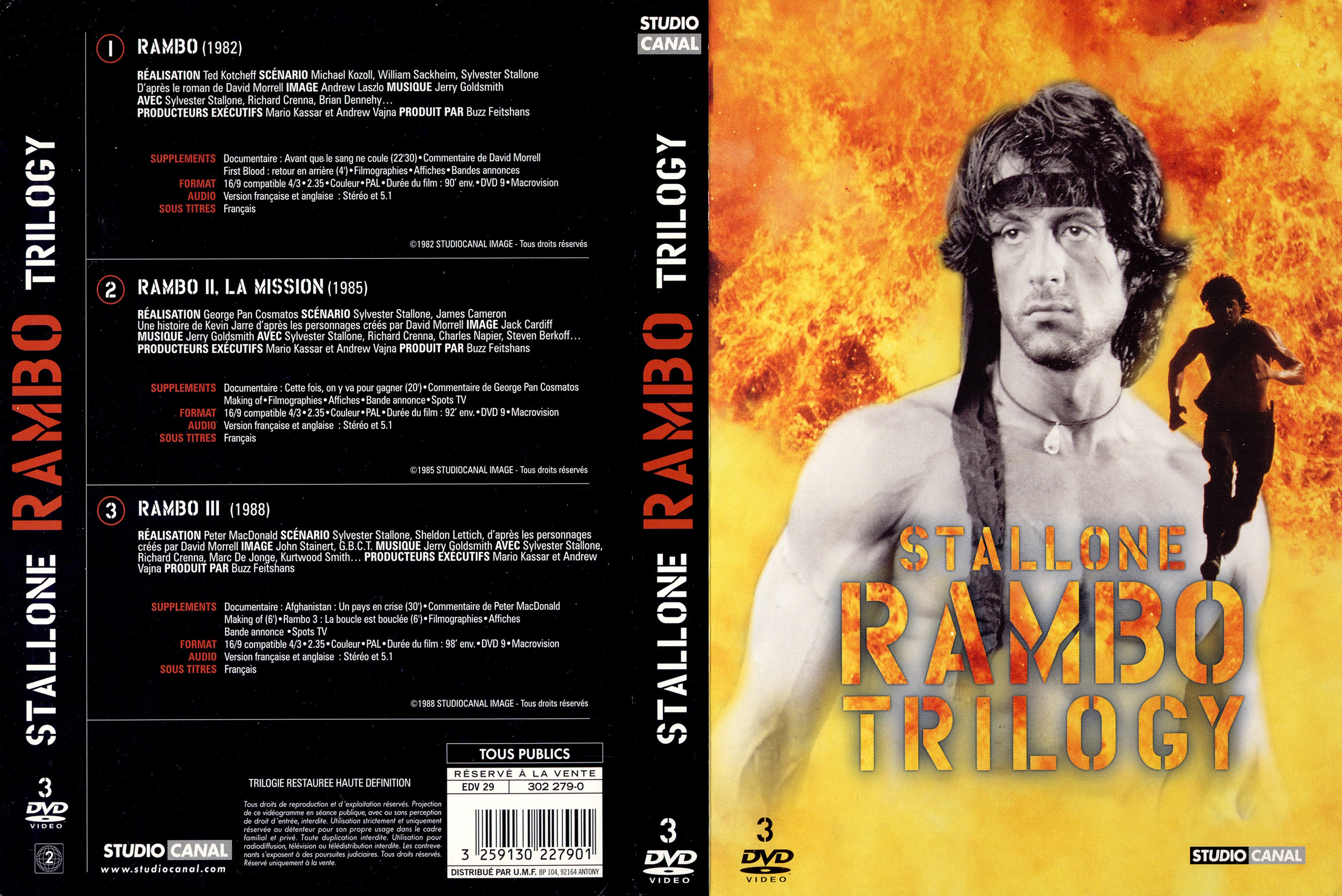 Jaquette DVD Rambo Trilogy