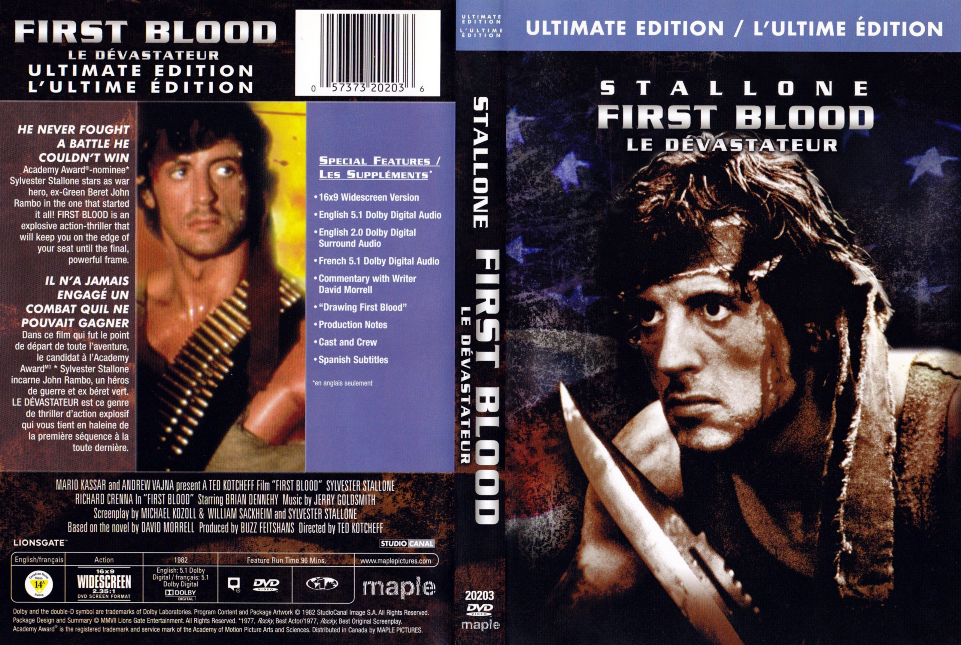 Jaquette DVD Rambo (Canadienne)