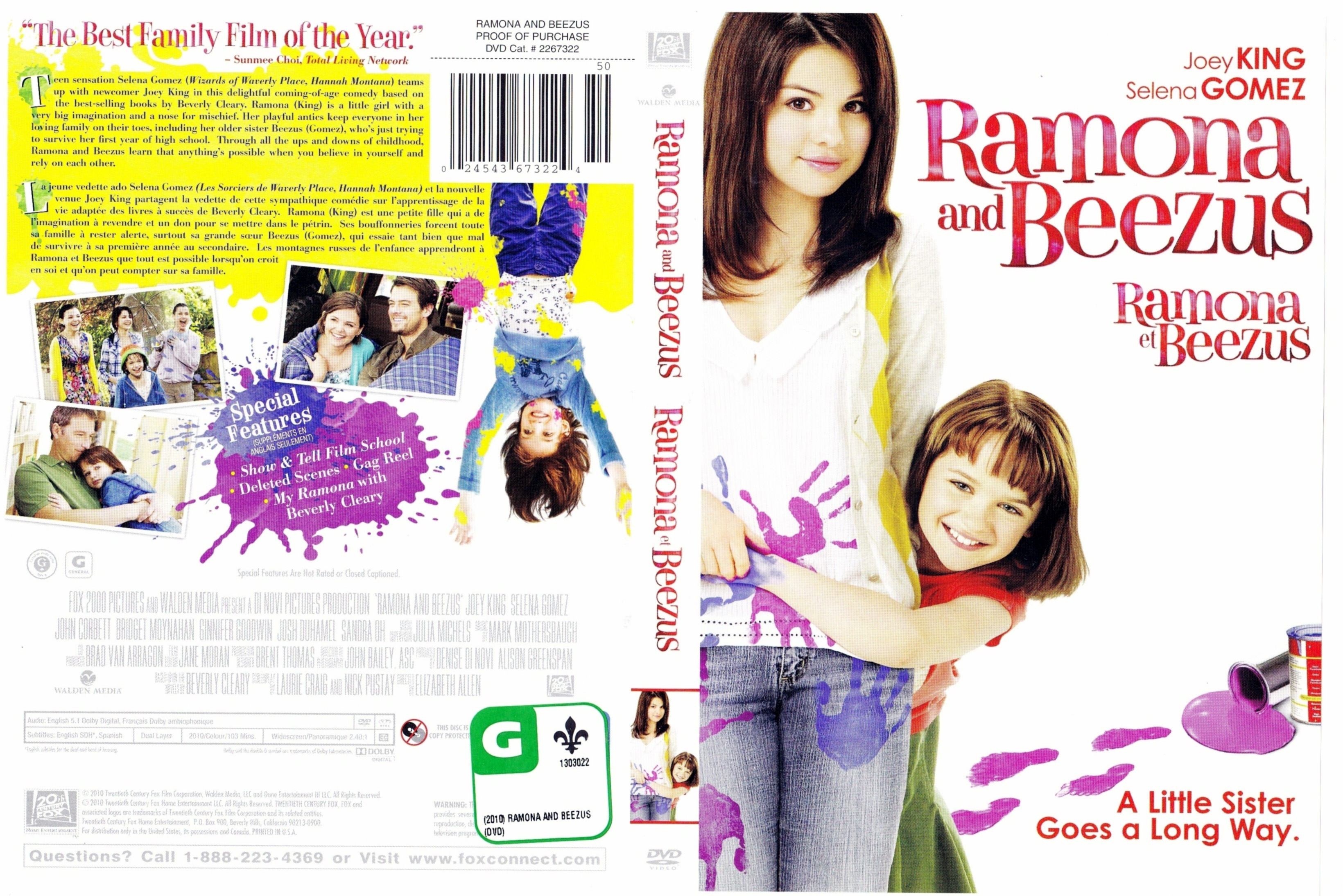 Jaquette DVD Ramona et Beezus (Canadienne)